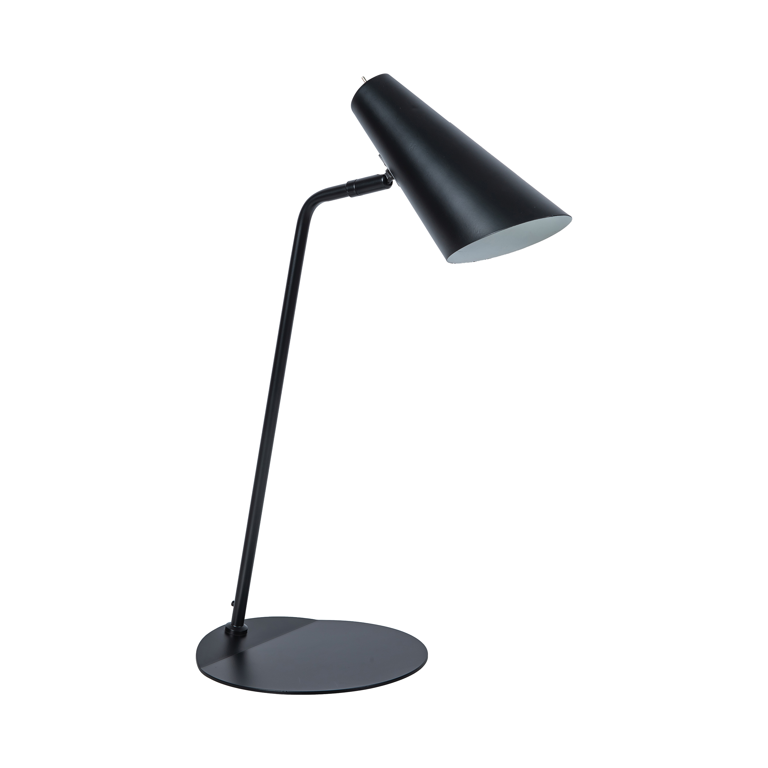 Lampe à poser en métal noir mat