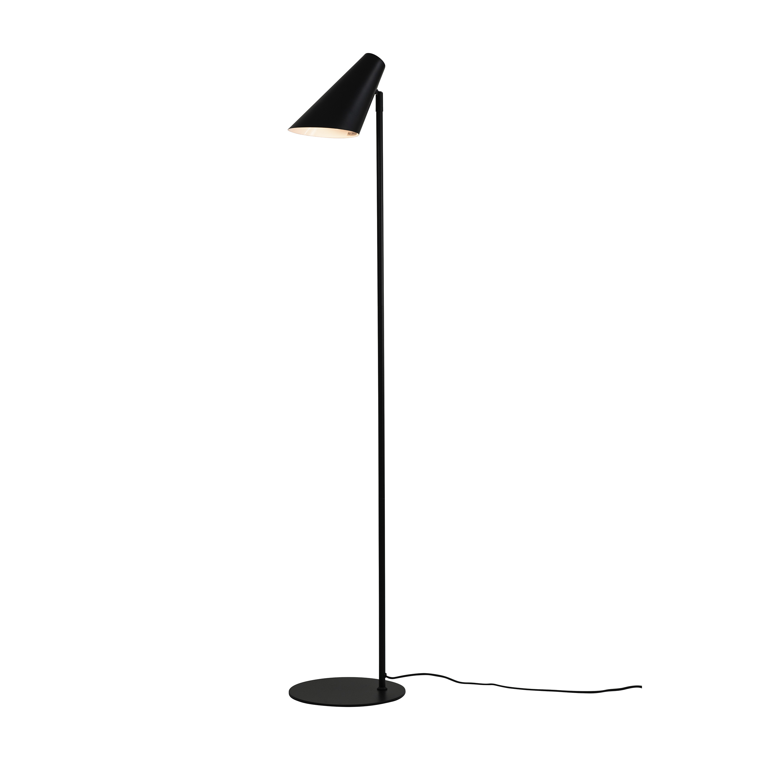 Lampadaire en métal noir mat