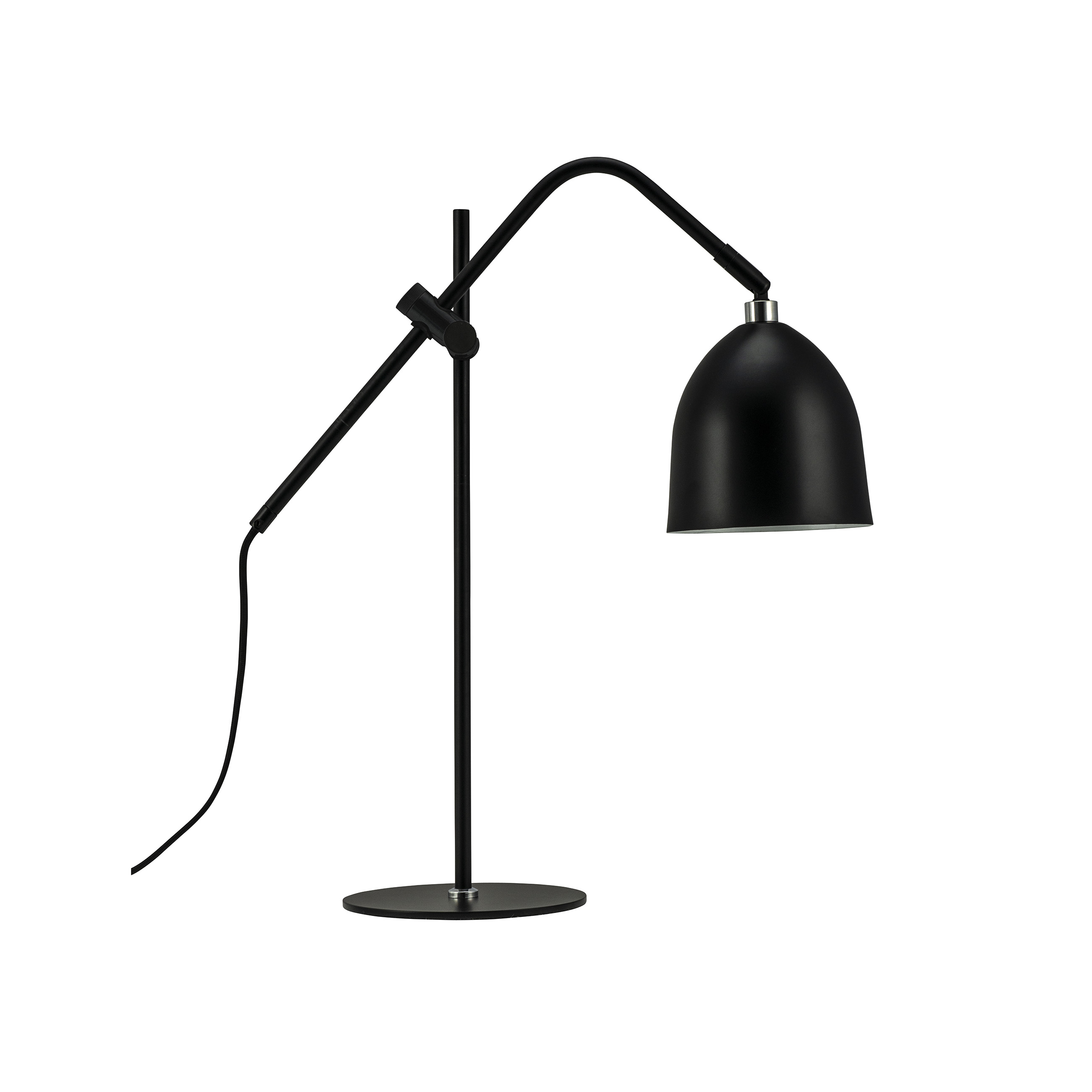 lampe de table en métal noir