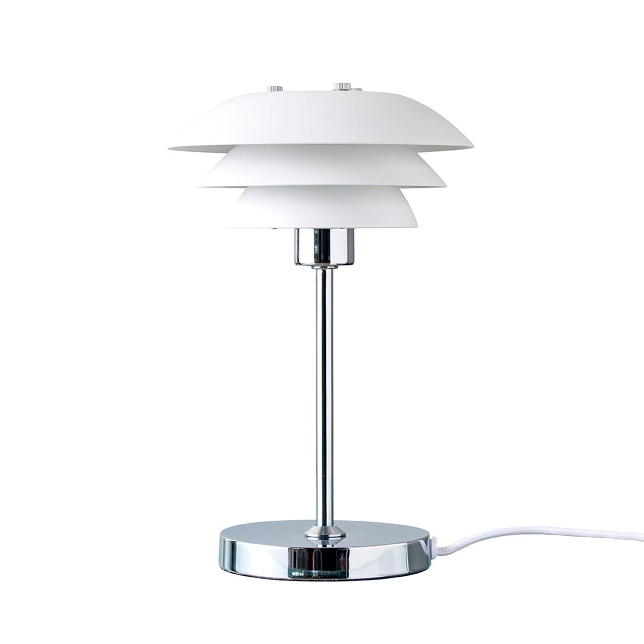 lampe de table en métal blanc