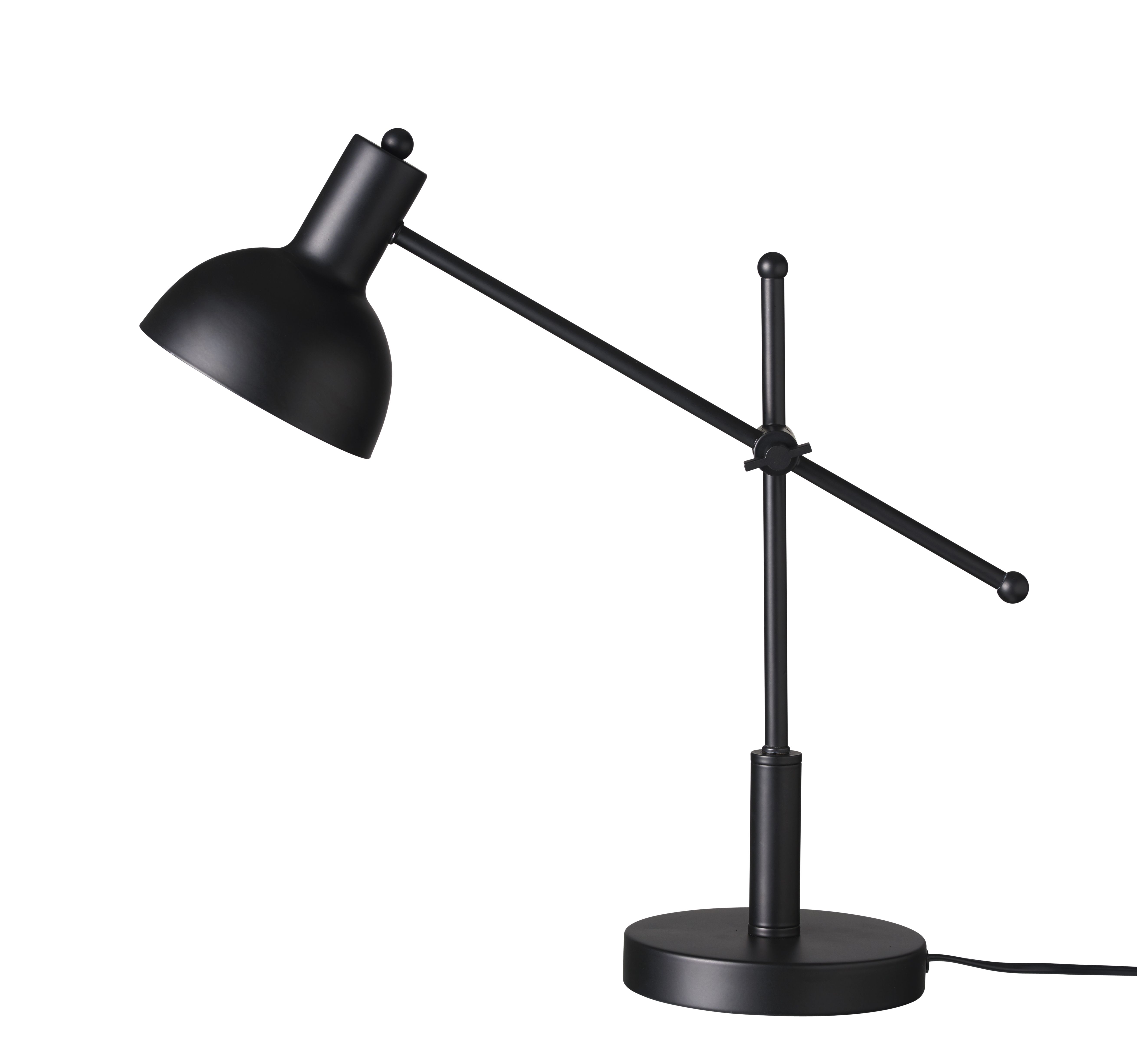 Lampe à poser en métal noir mat