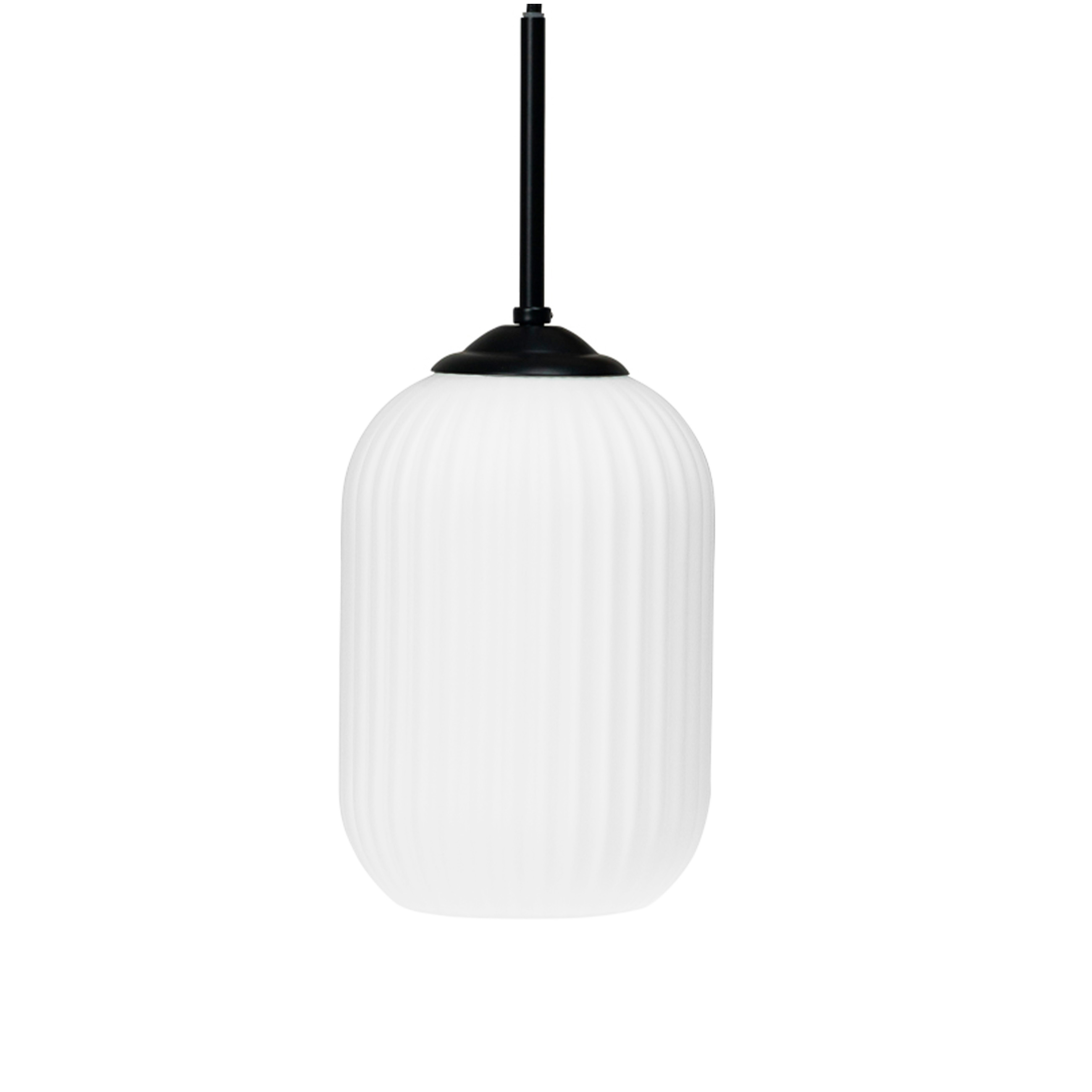 Suspension en verre et métal noir mat