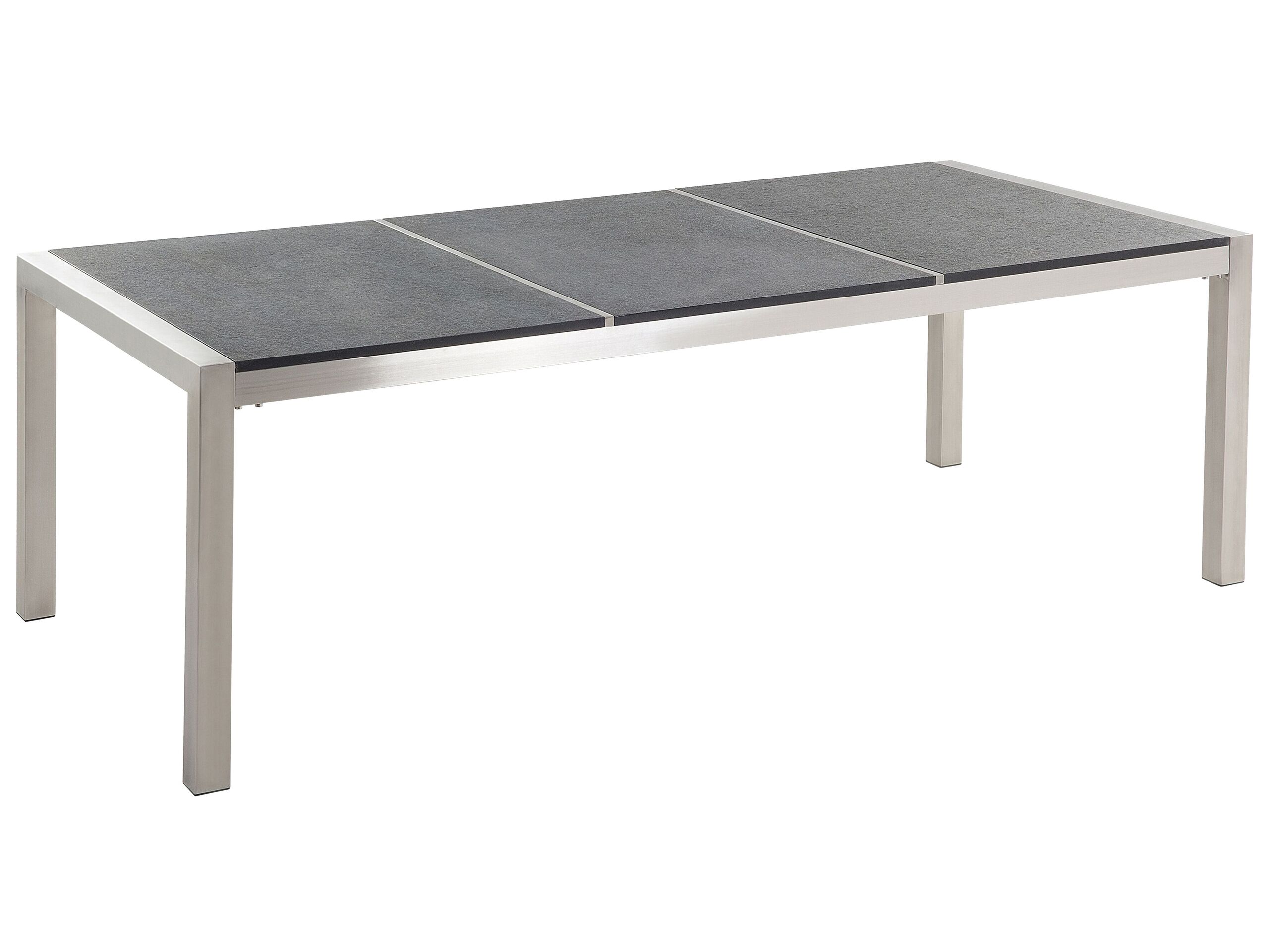 Table de jardin avec plateau gris graphite