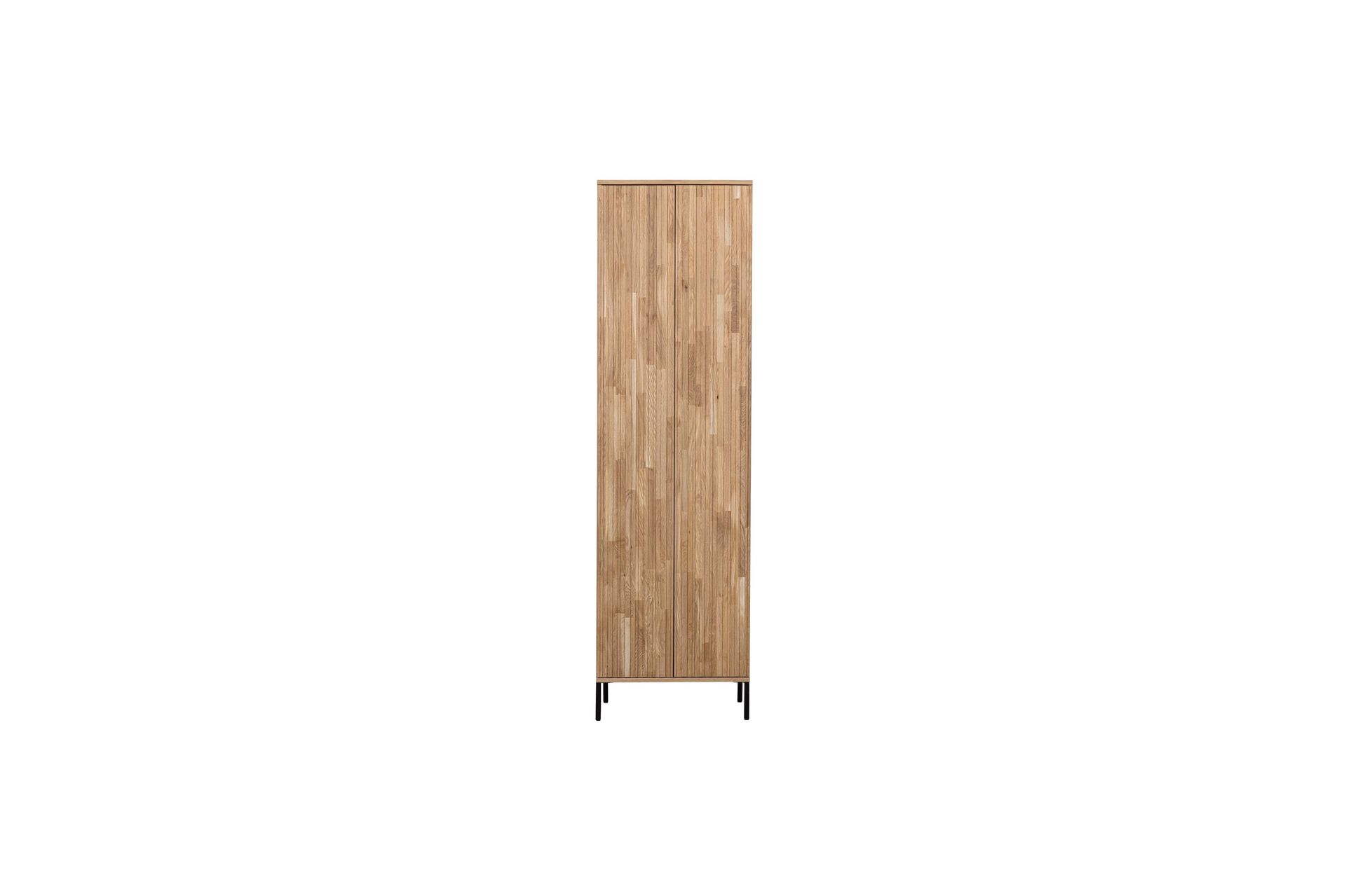 armoire 2 portes avec tiroirs en bois de chêne beige