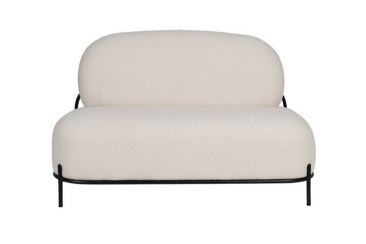 Canapé 2 places en tissu beige