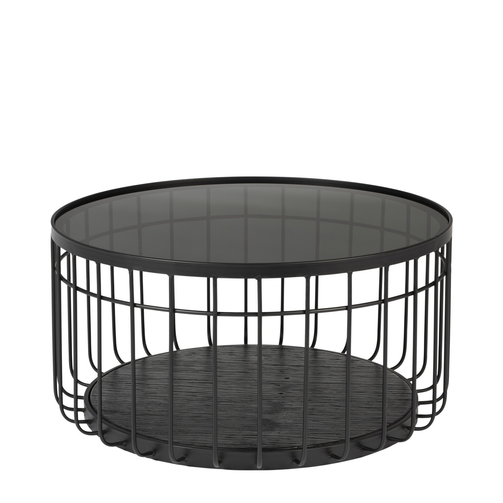 Petite table basse en verre noir