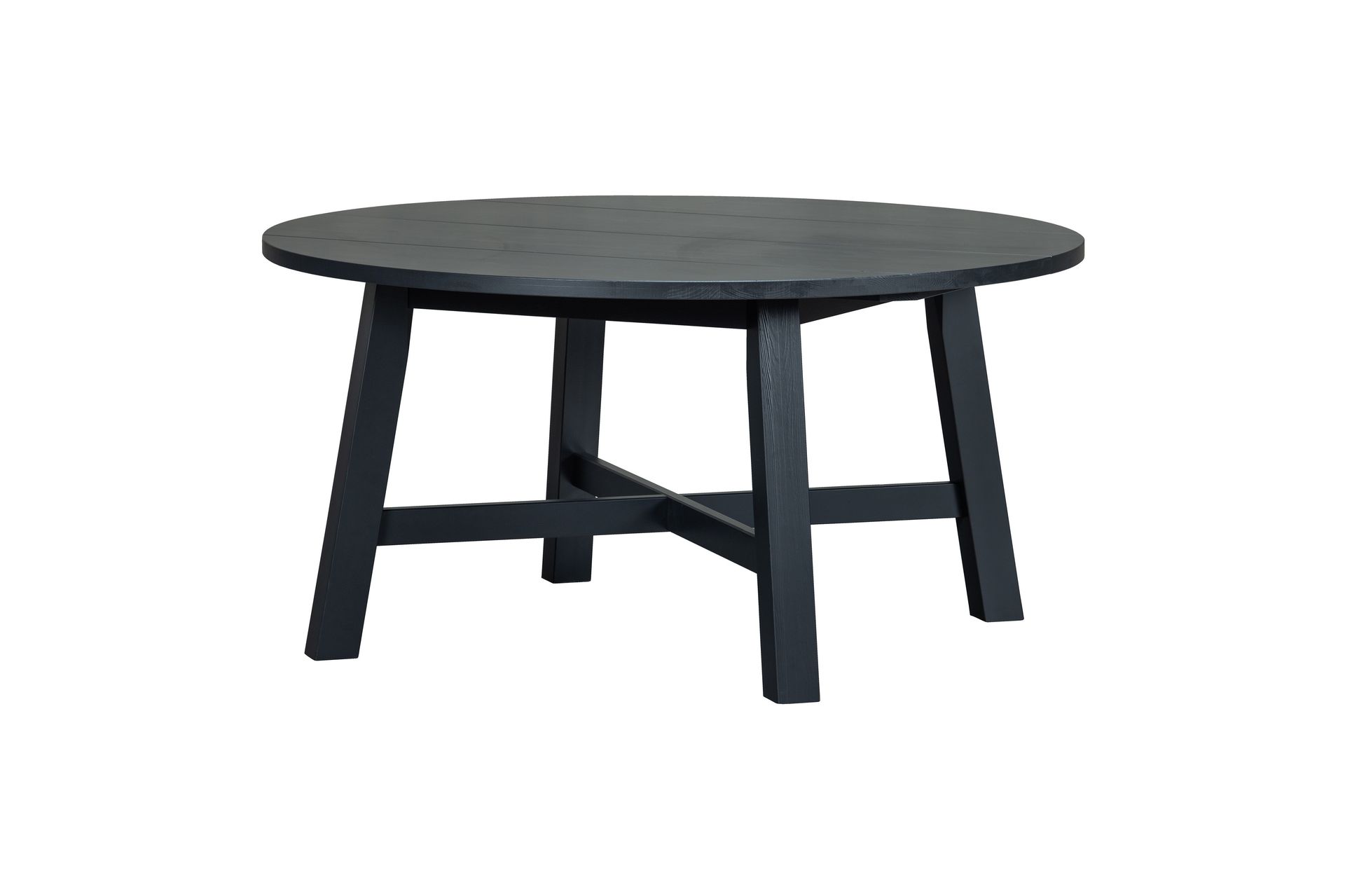 Table à manger ronde en bois D150cm noir
