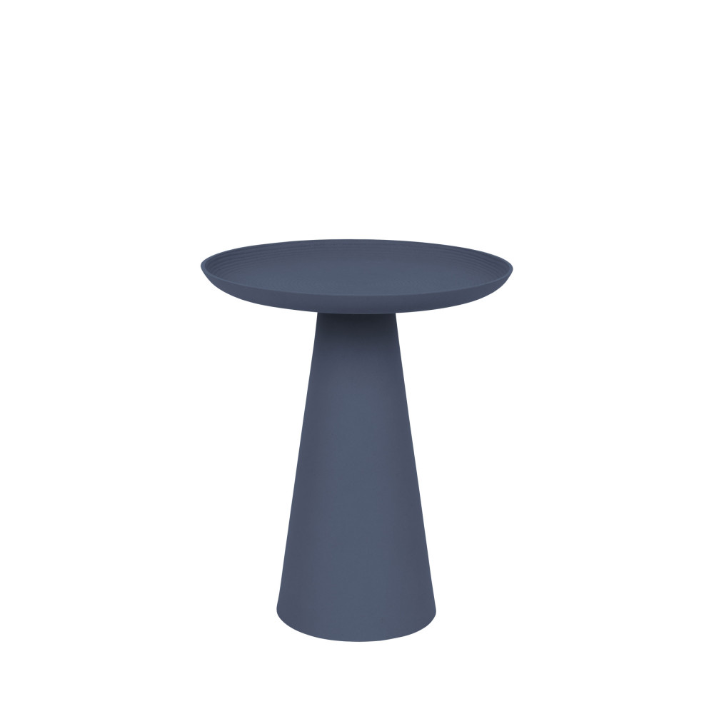 table d'appoint ronde en aluminium d34,5cm bleu