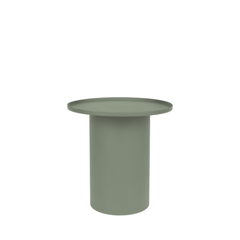 table d'appoint ronde en métal d45,5cm vert