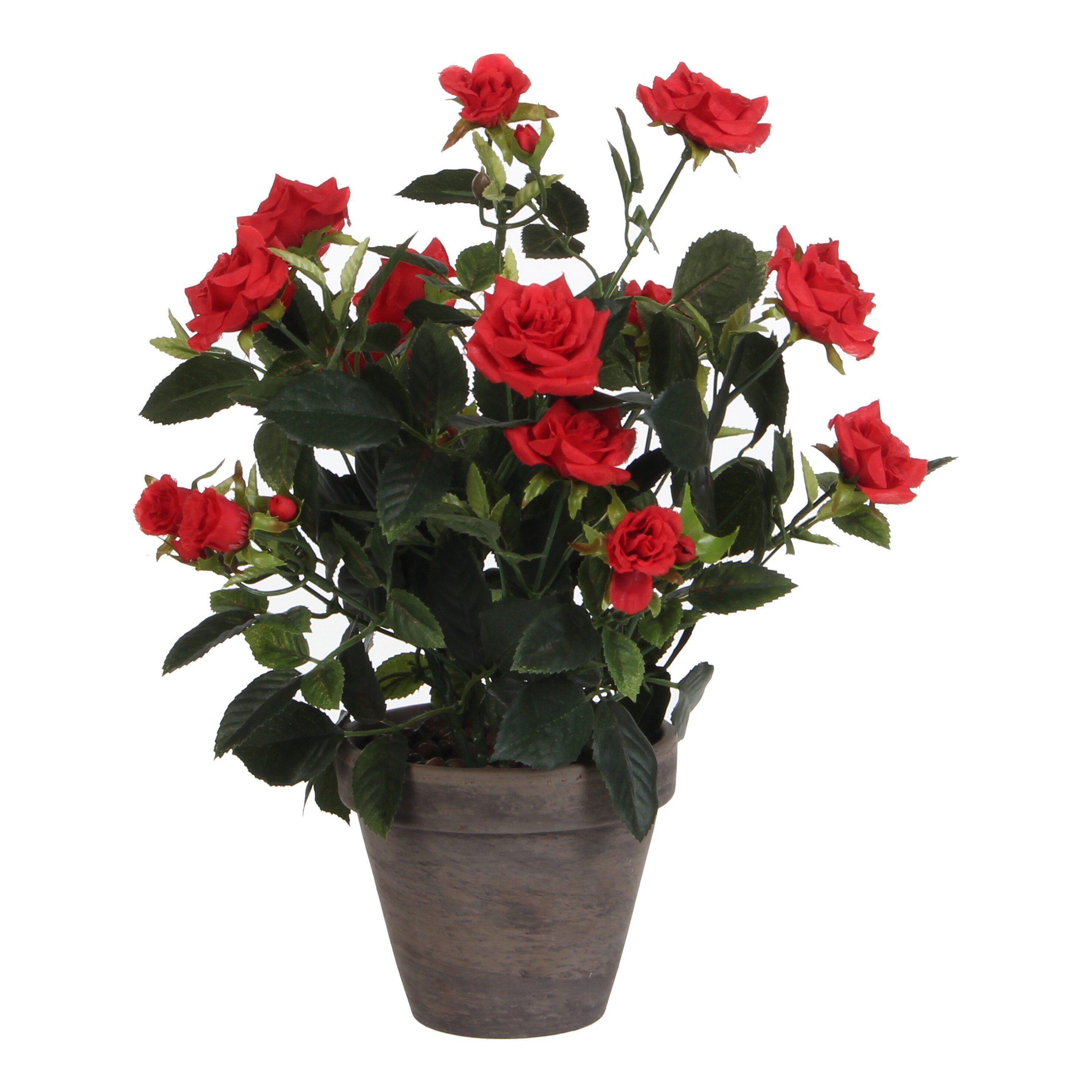 Rosier artificielle rouges en pot H33