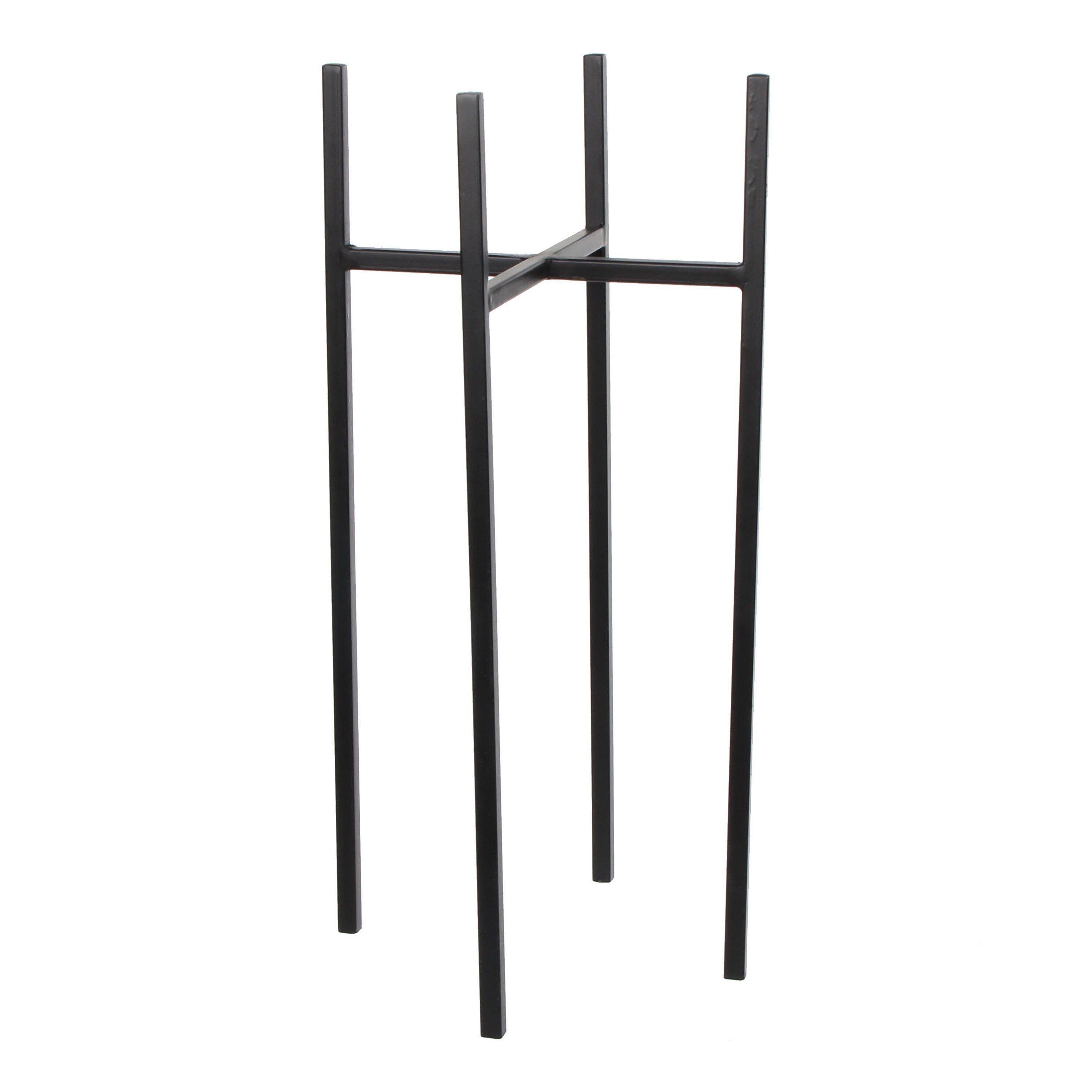 Porte-plante en métal noir H55