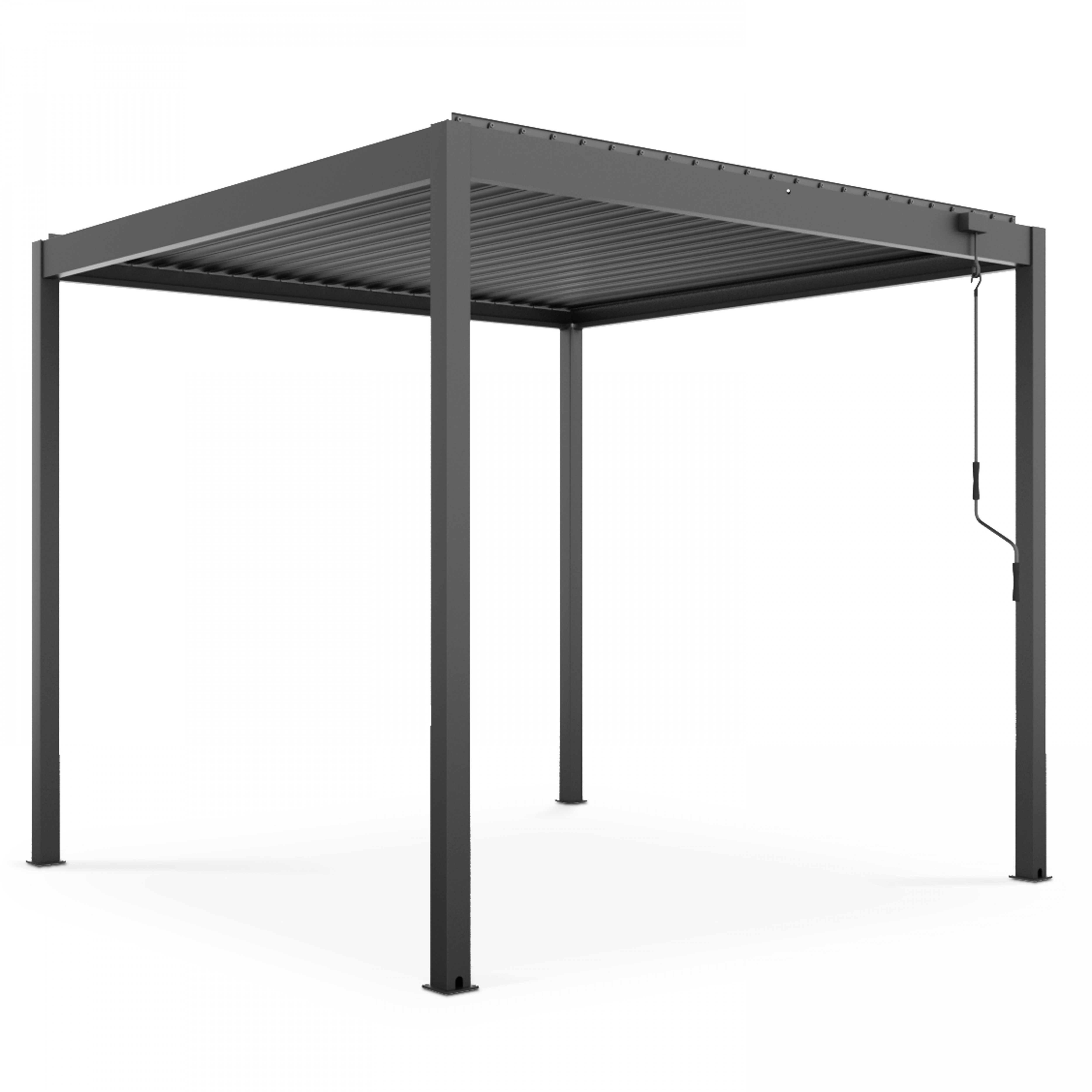 Pergola bioclimatique autoportée aluminium 3 x 3 x 2.5 m