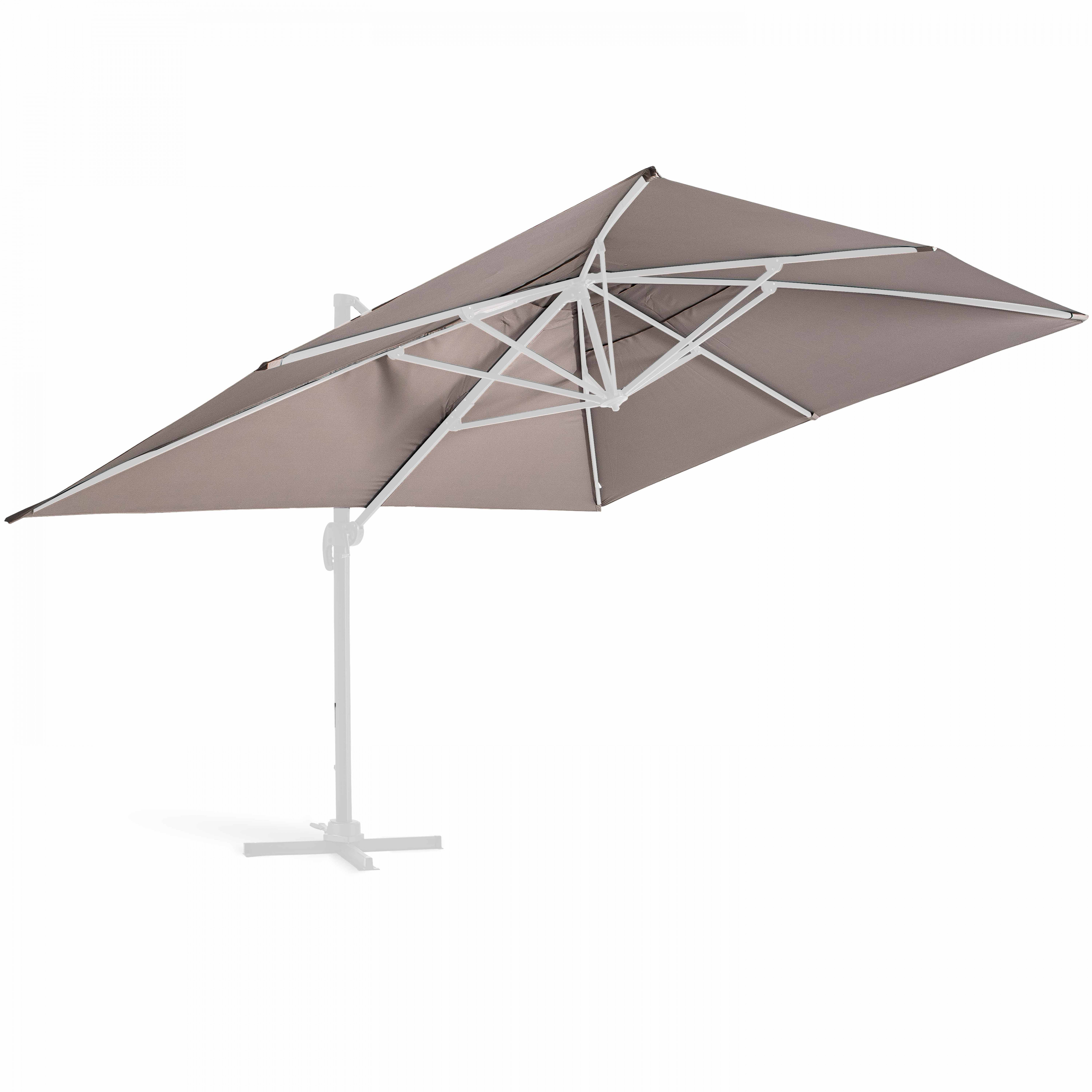 Toile pour parasol déporté 4x3m taupe