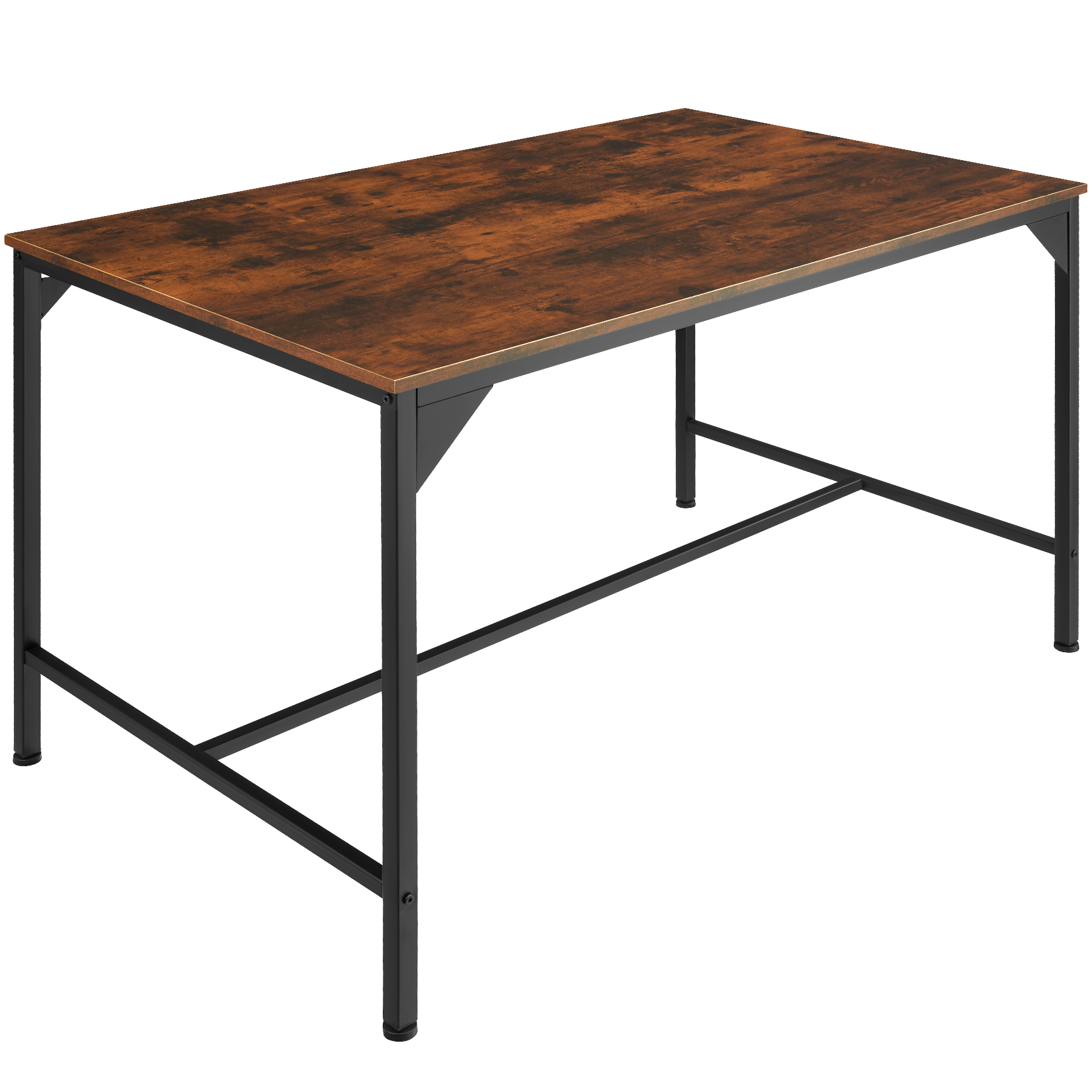 table de salle à manger style industriel bois foncé industriel,
