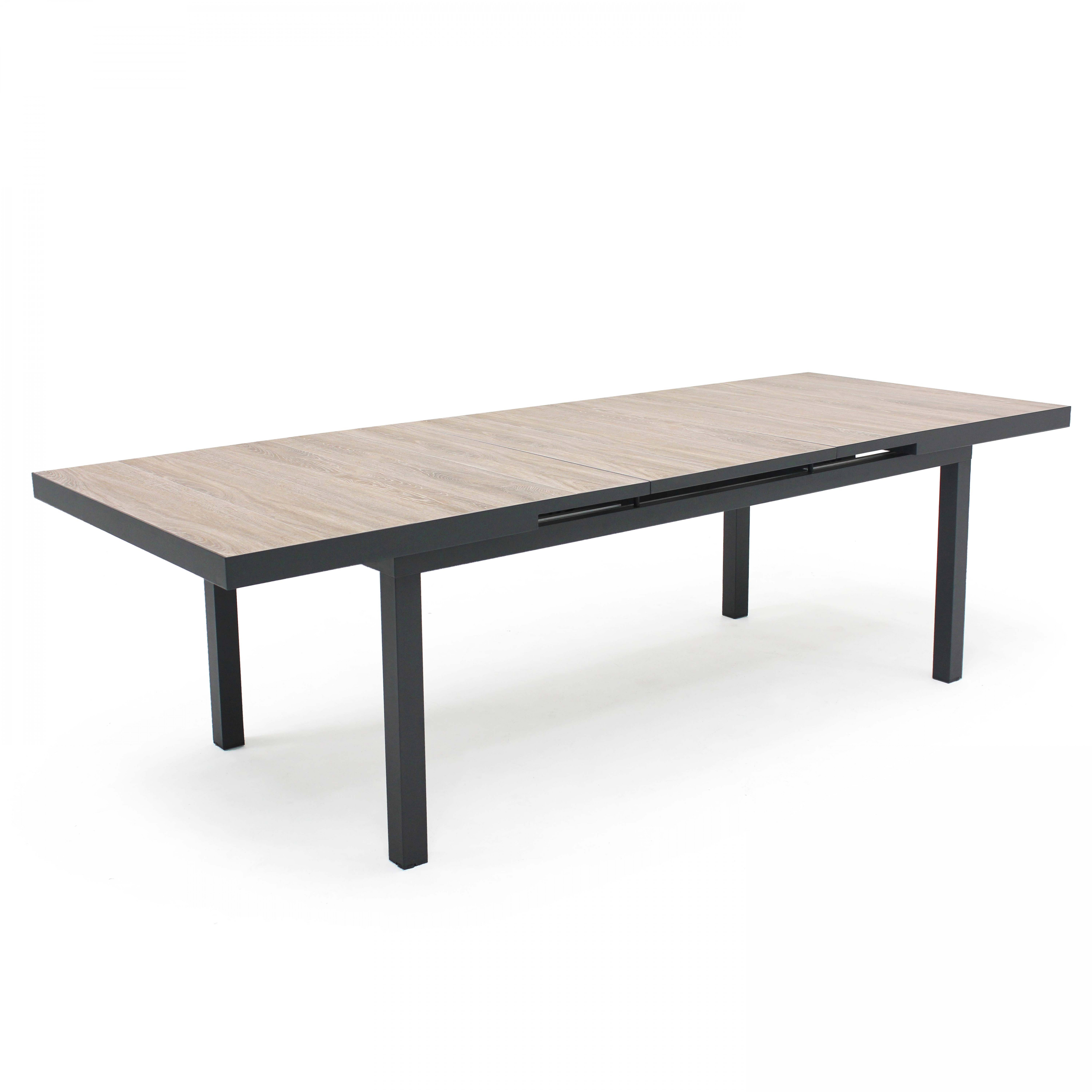 Table extensible en aluminium et céramique pieds droits