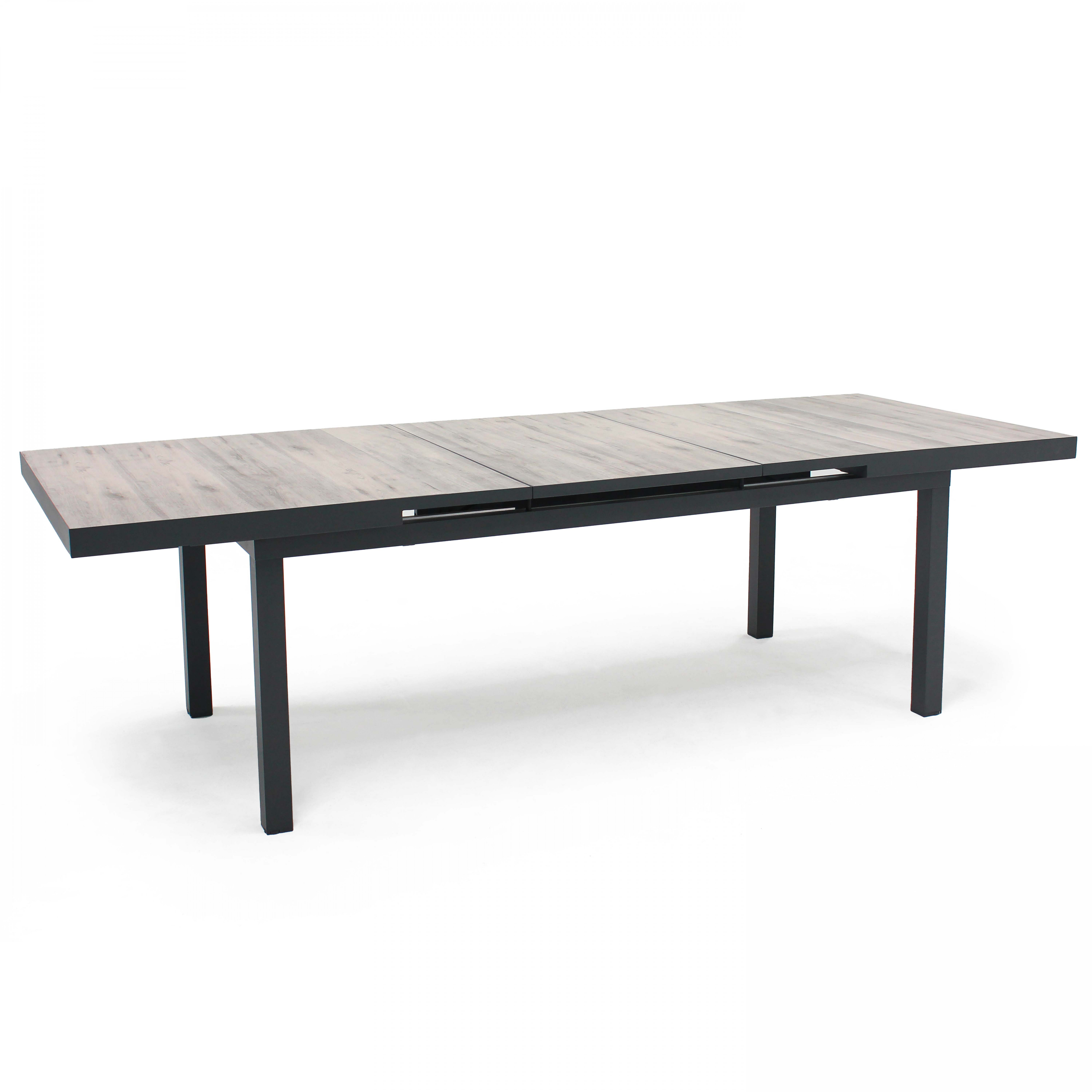 Table extensible en aluminium et céramique pieds droits