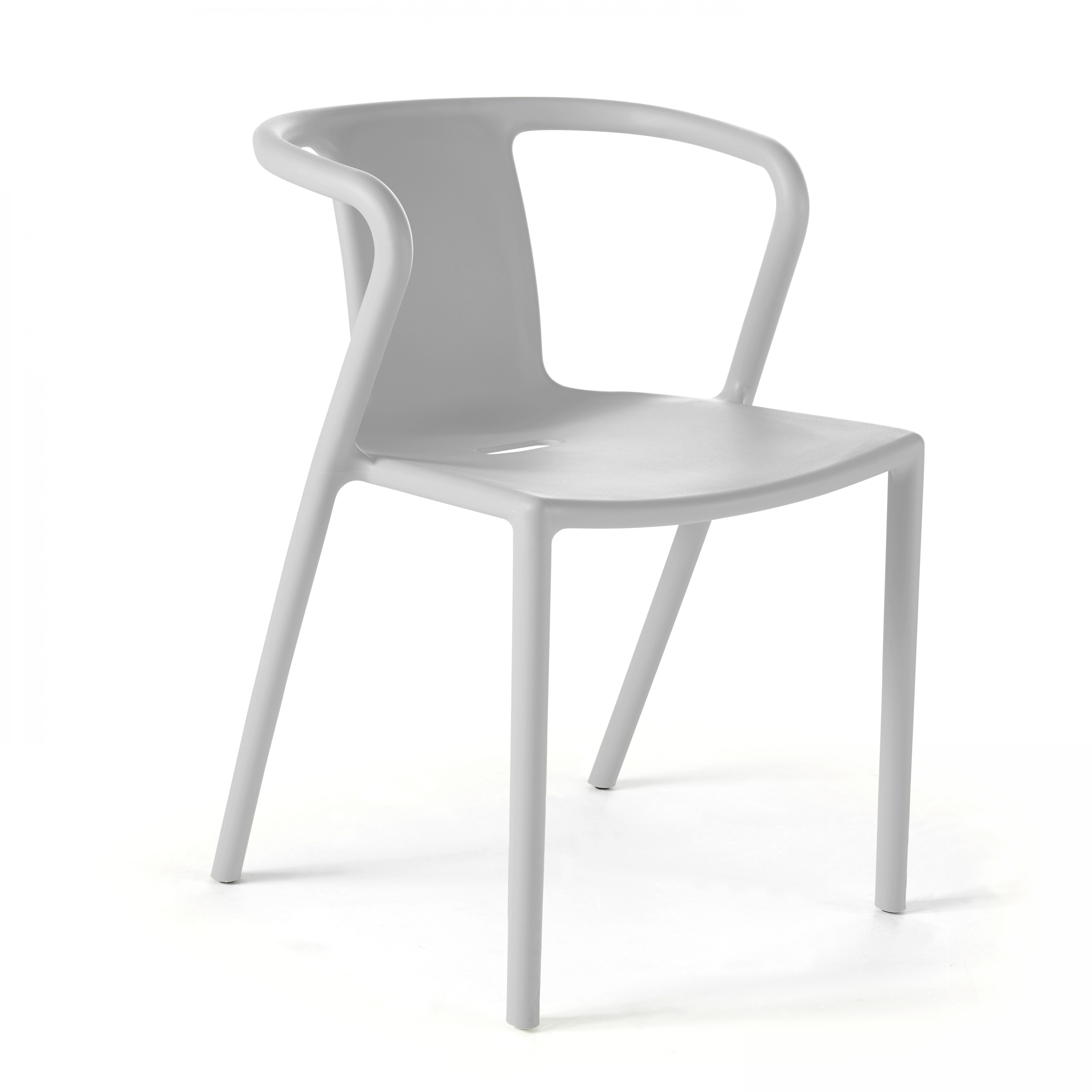 Lot 4 chaises plastiques polypropylène blanc