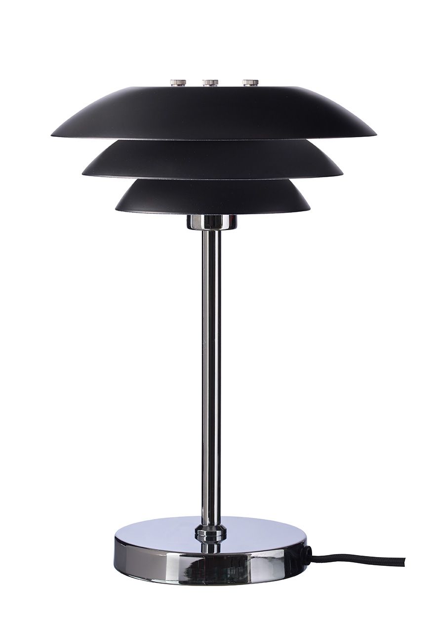 Lampe à poser en métal noir mat