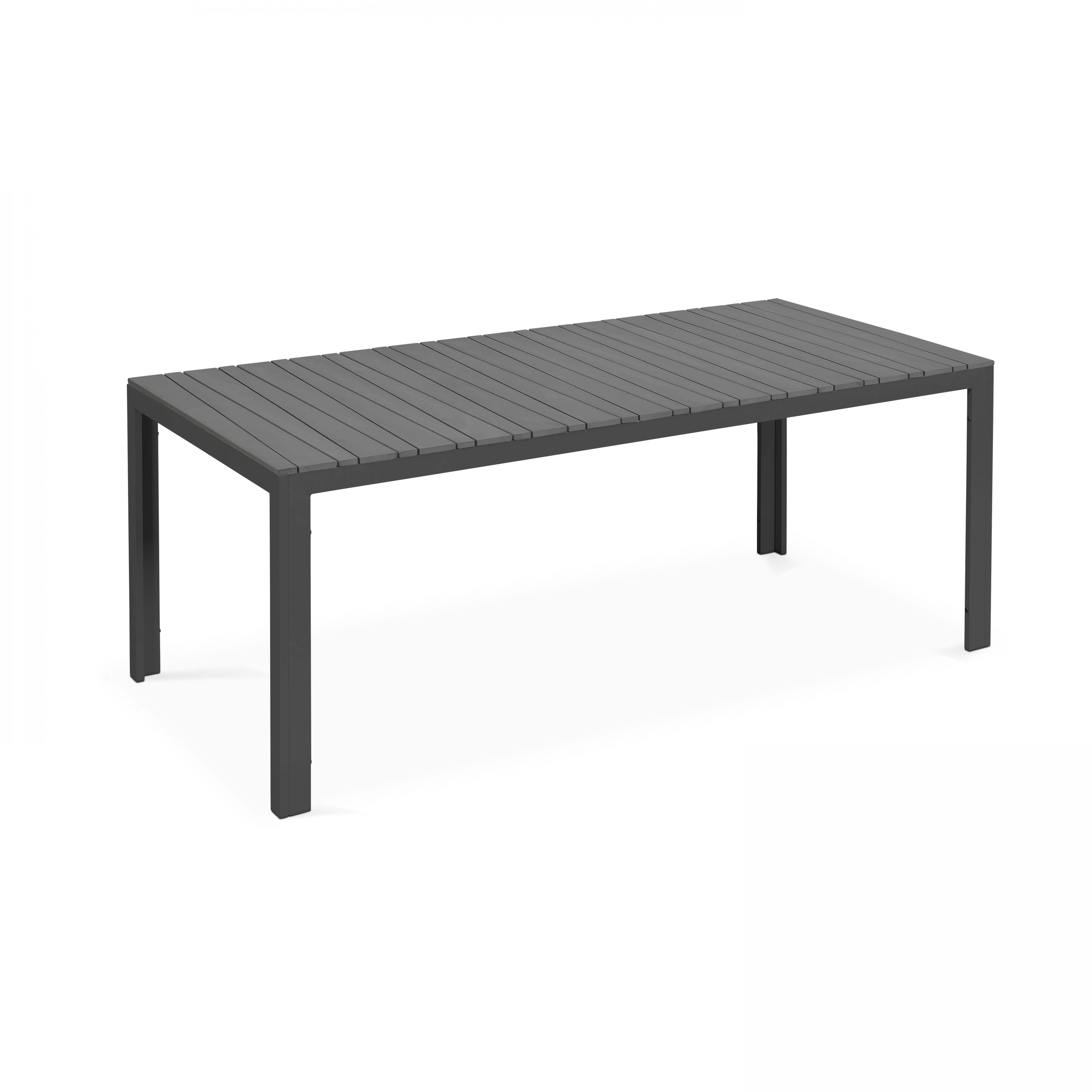Table de jardin en aluminium et polywood gris Table de jardin en aluminium et polywood gris
