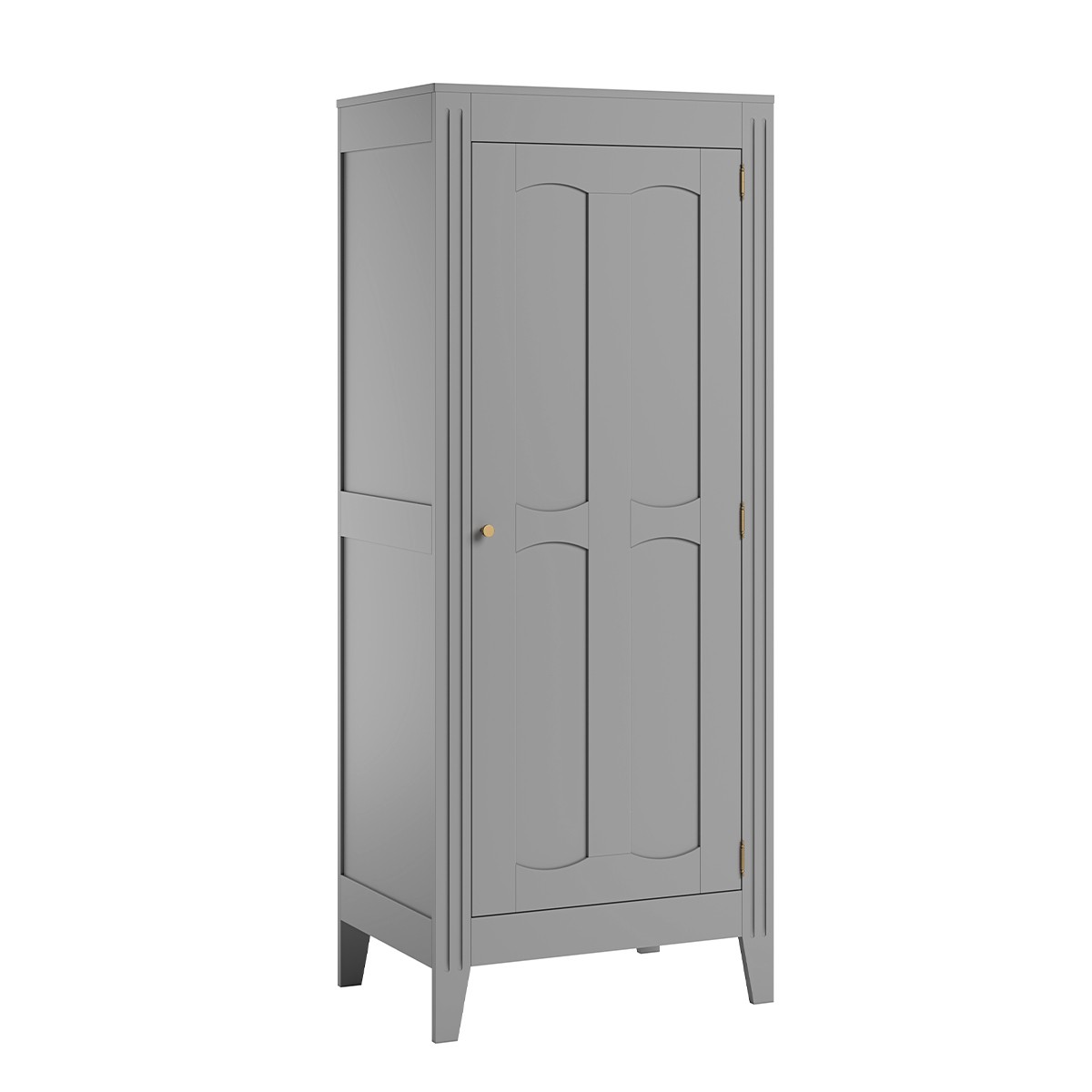 HOMCOM Armoire à Vêtements Penderie de Rangement Roulettes en Panneaux  Particules 80x40x128cm 