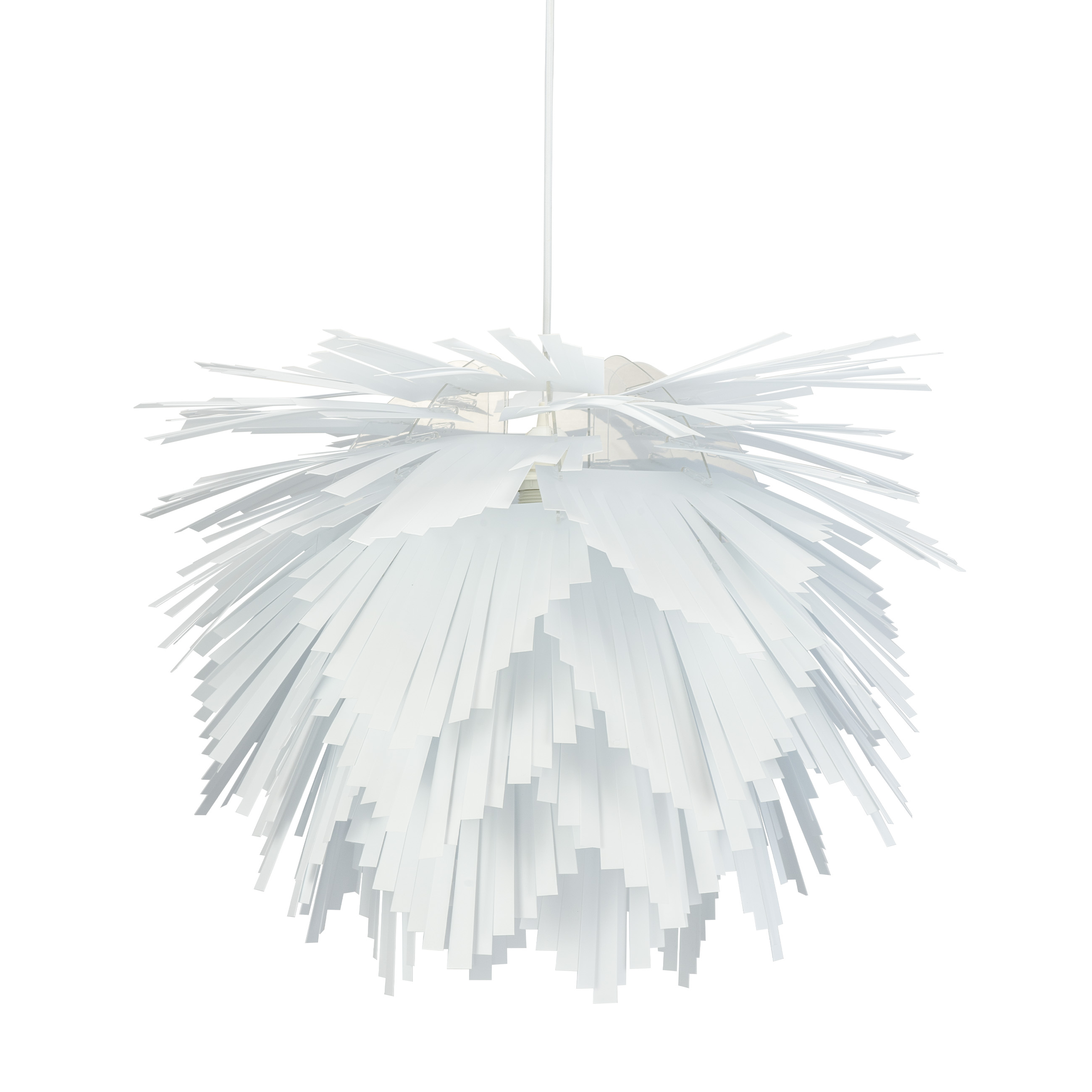 Suspension avec ailettes polycarbonate blanc D45