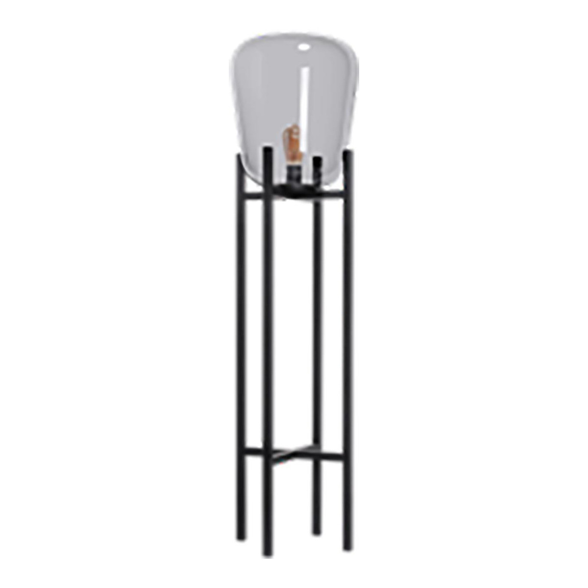 NANAMI - Lampadaire moderne en métal noir 130 cm
