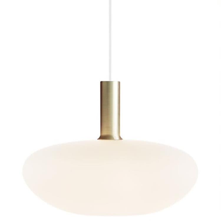 Suspension métal verre diamètre 35cm blanc