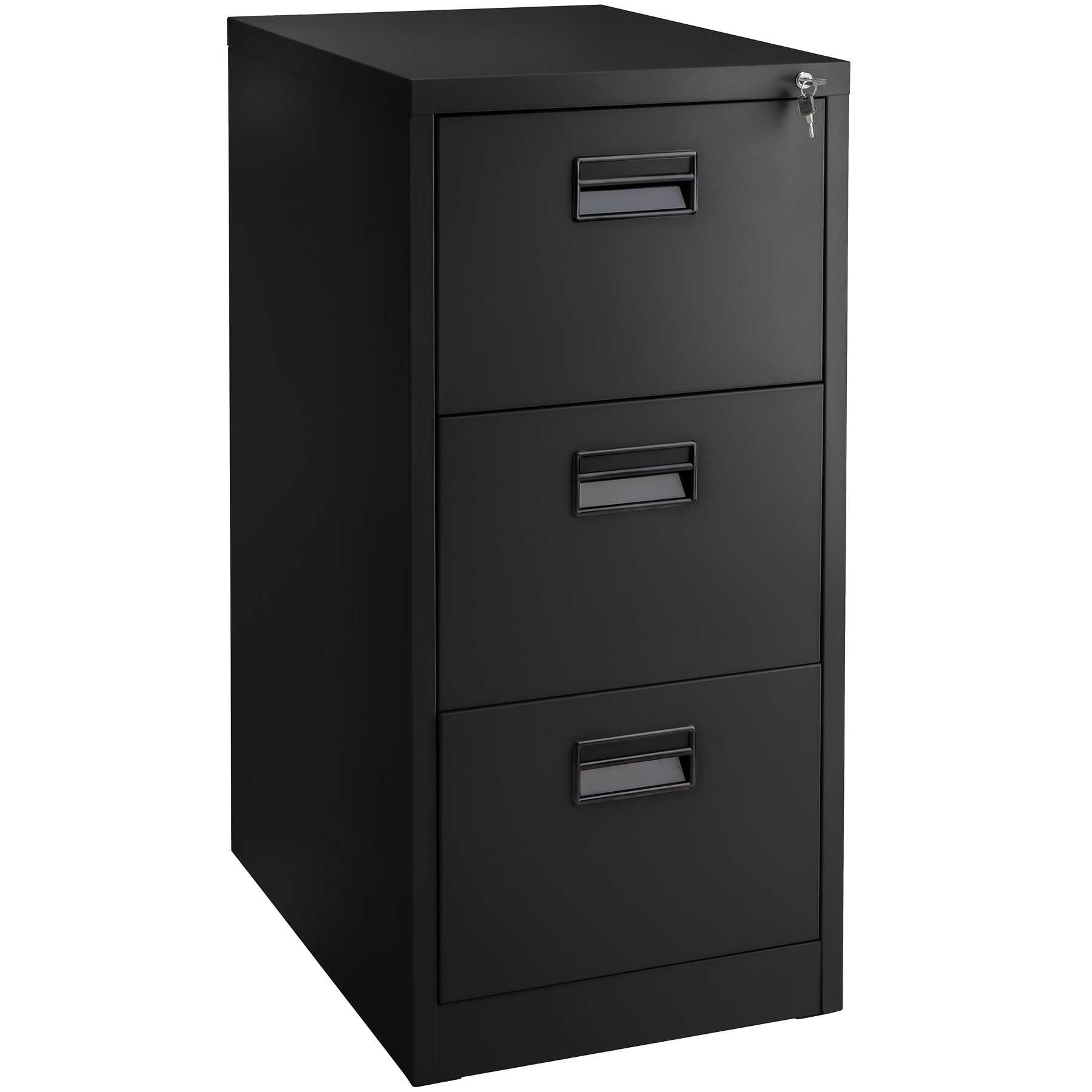 Armoire métallique de classement avec 3 tiroirs 62,4x46x102,8cm noir Armoire métallique de classement avec 3 tiroirs 62,4x46x102,8cm noir
