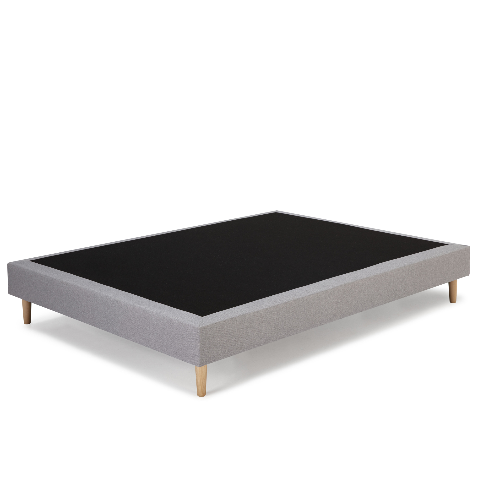 Sommier rembourré 135x190 cm gris clair, sommier rembourré assemblé