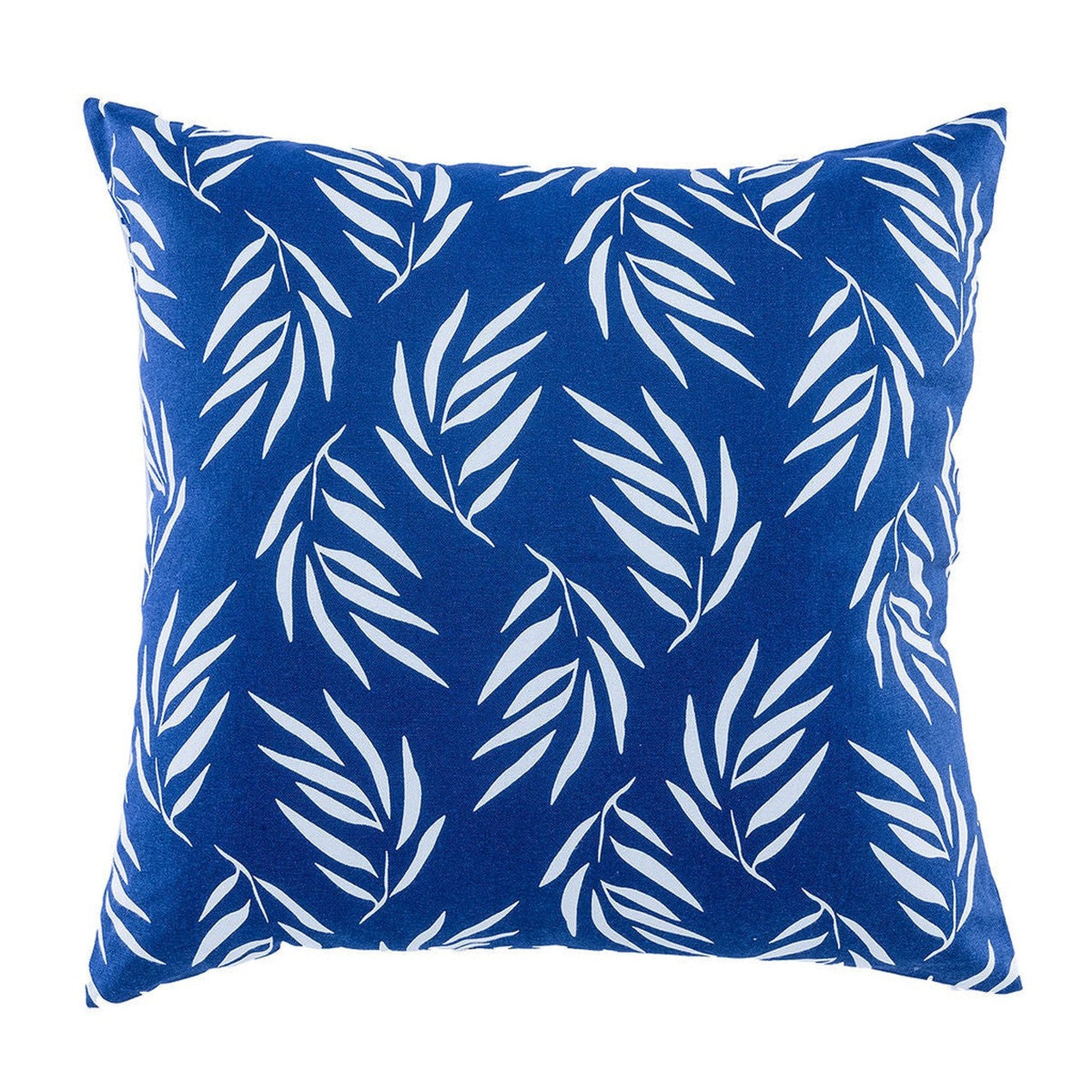 Housse de coussin d'extérieur coton 50x50 bleu marine