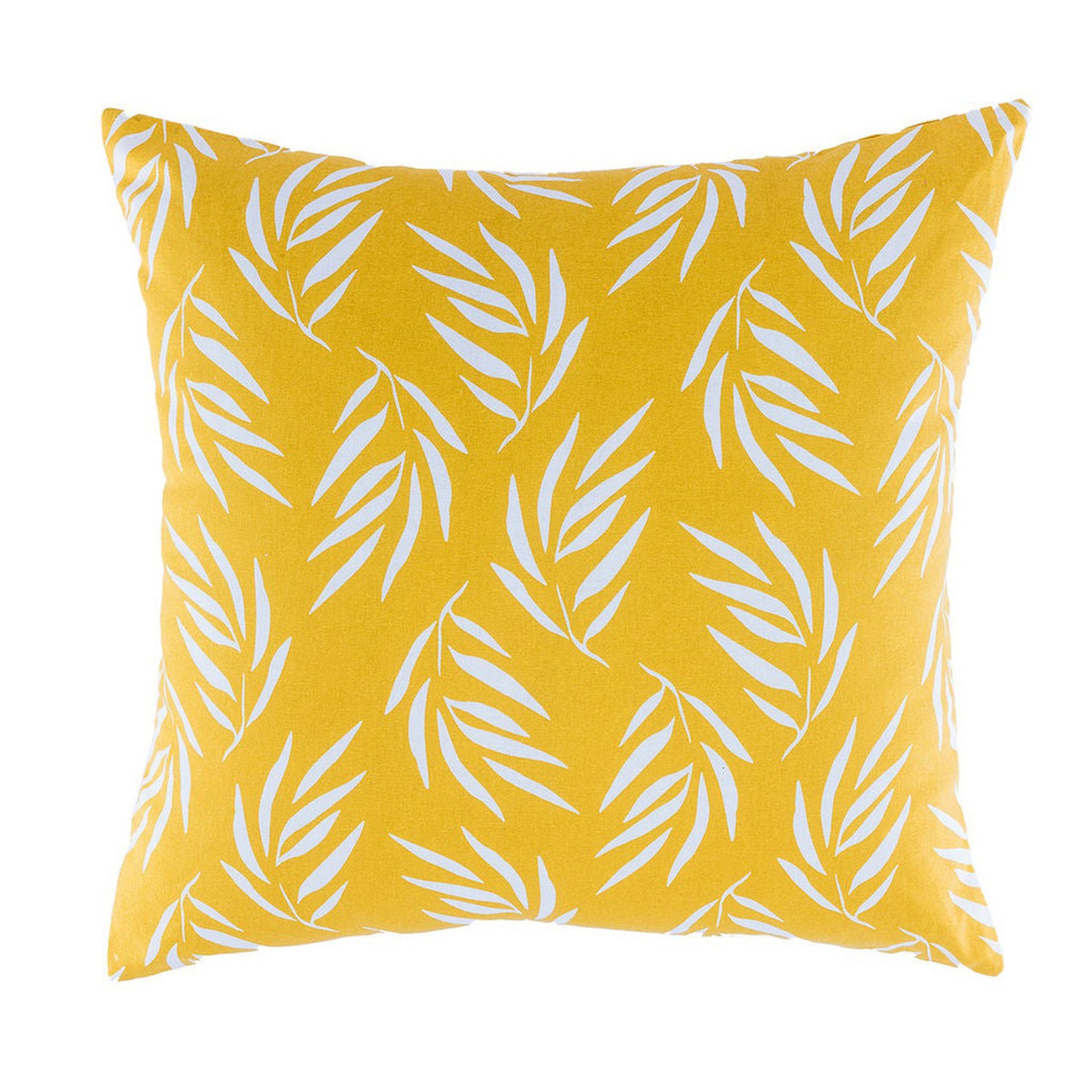 Housse de coussin d'extérieur coton 50x50 jaune