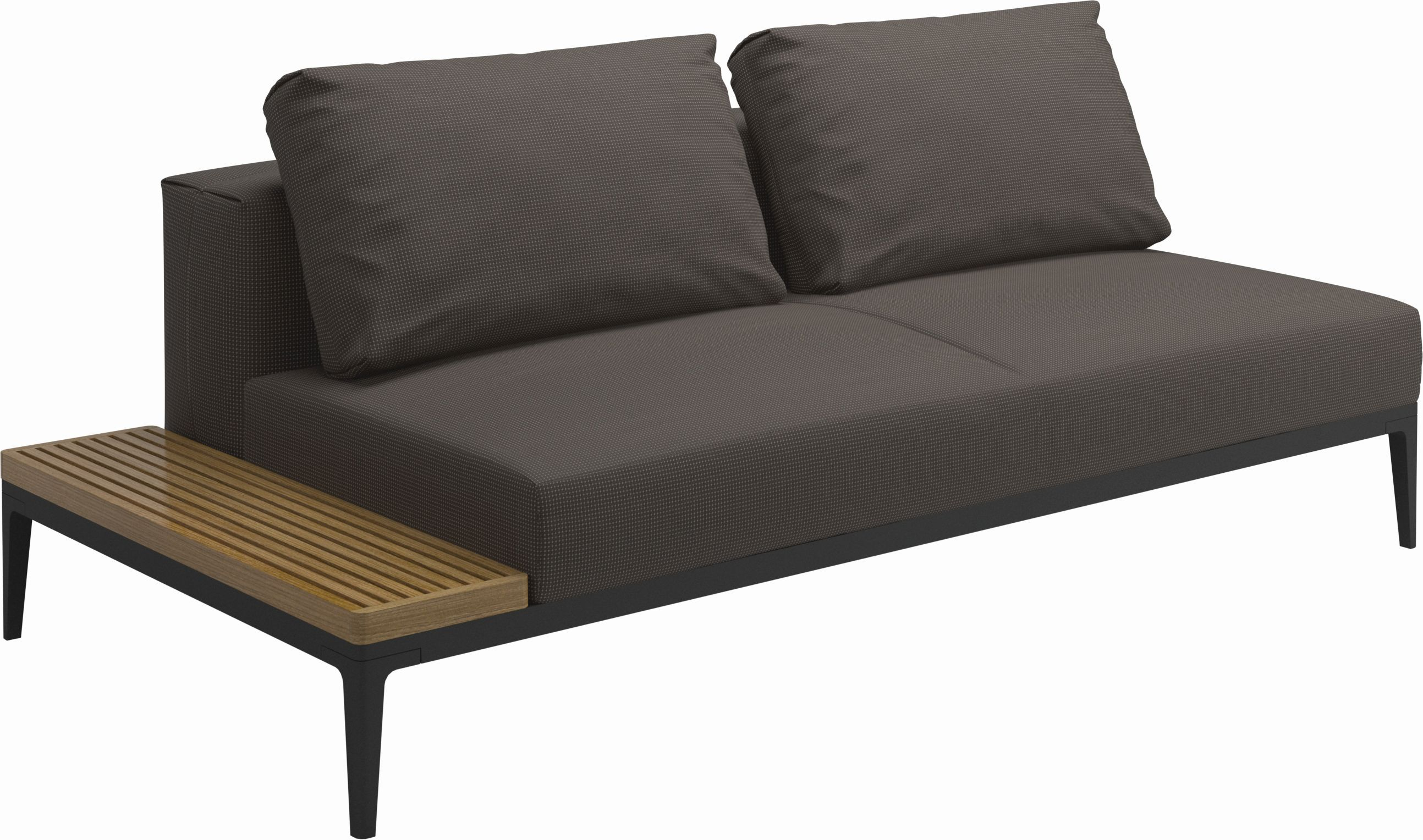 Canapé et table Tissus gris 206x85x103 cm Canapé et table Tissus gris 206x85x103 cm