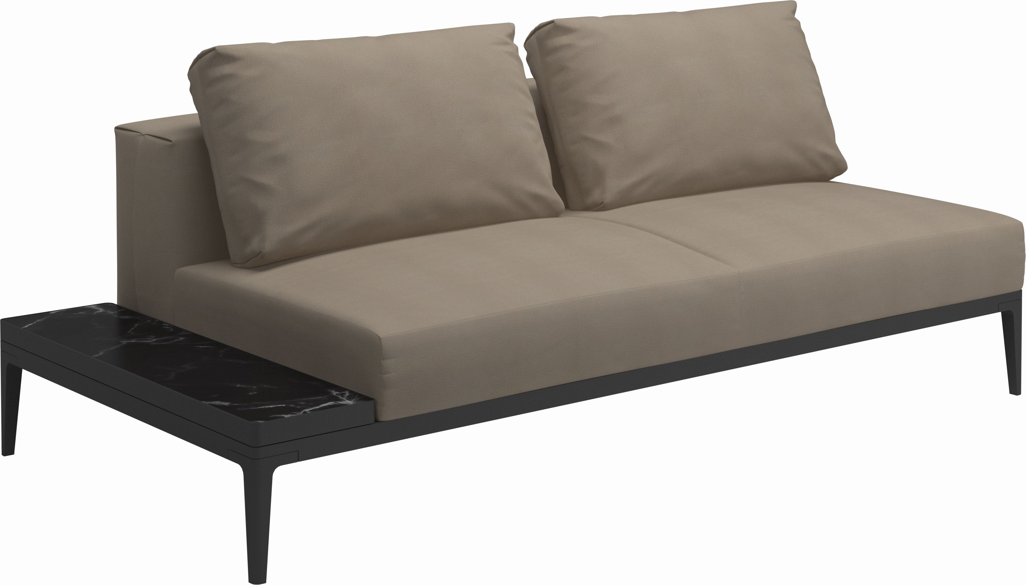 Canapé et table Tissus beige 206x85x103 cm Canapé et table Tissus beige 206x85x103 cm