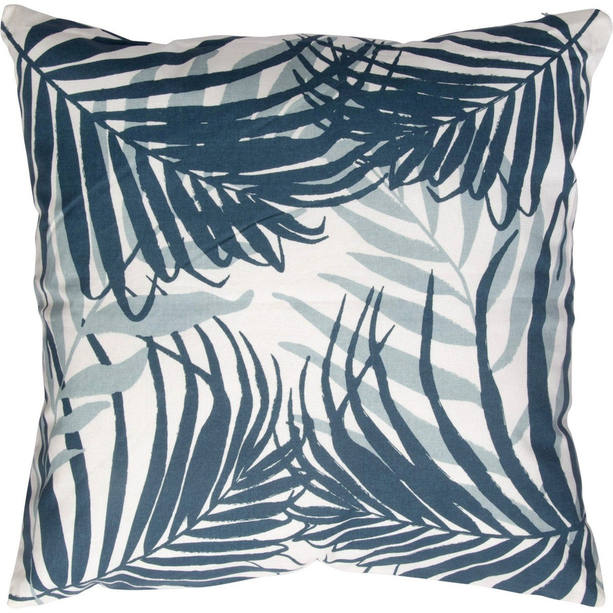 Housse de coussin d'extérieur coton 50x50 bleu paon