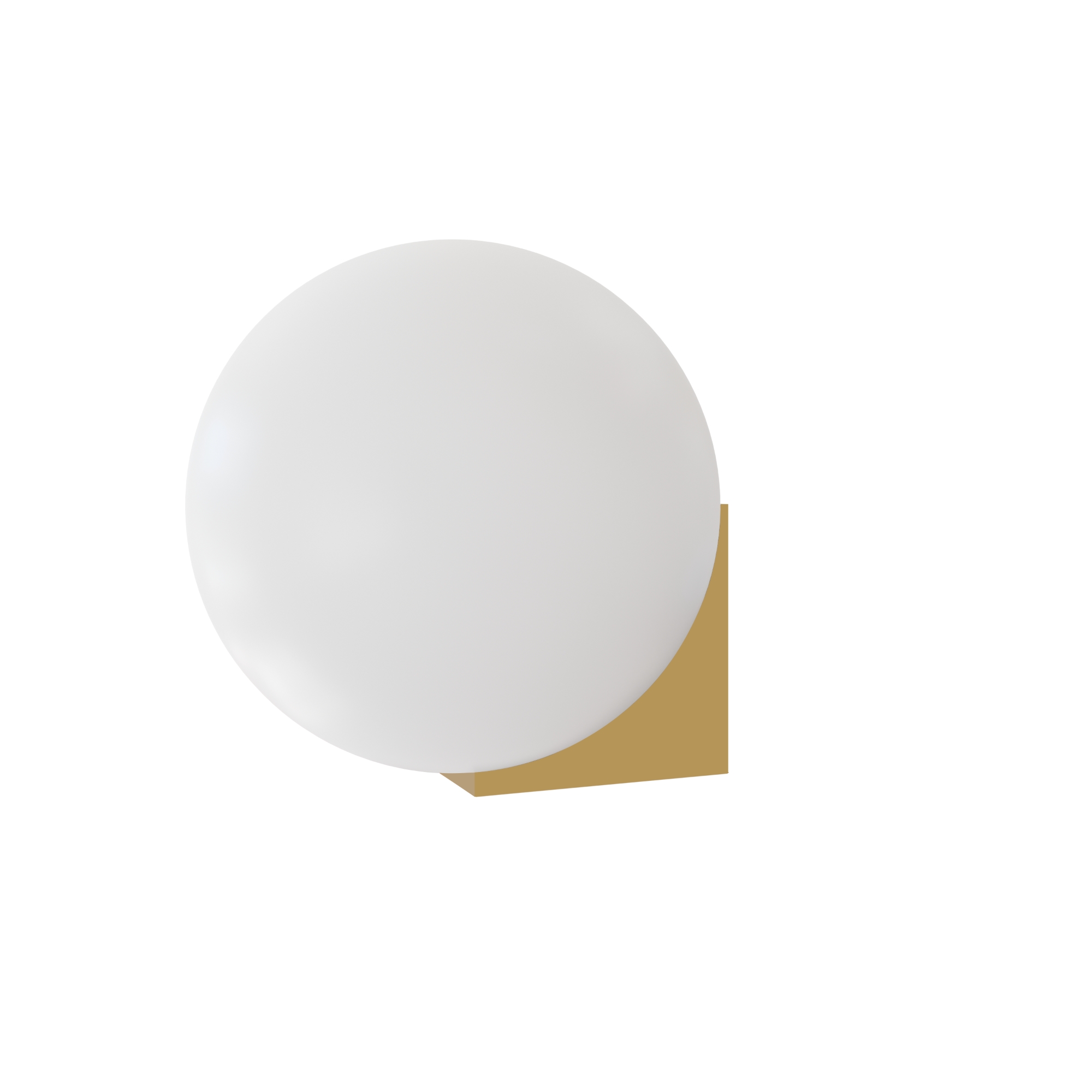 Applique en verre opale 25W avec base couleur bronze