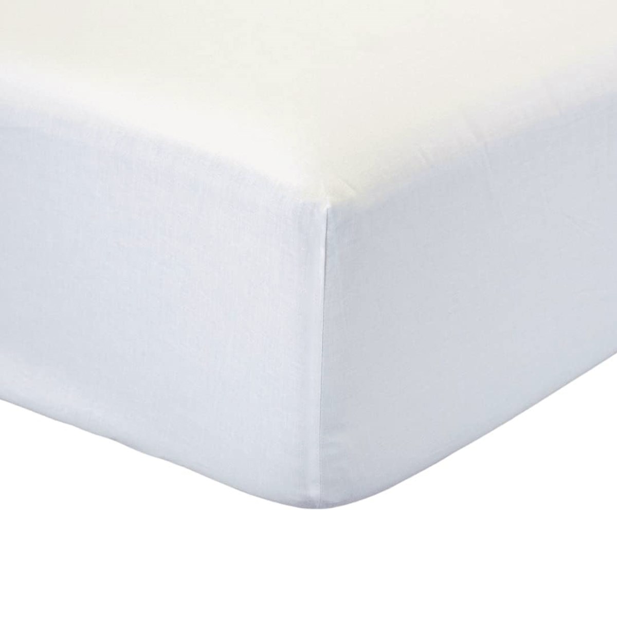 drap housse  en coton bio blanc 180x200 cm