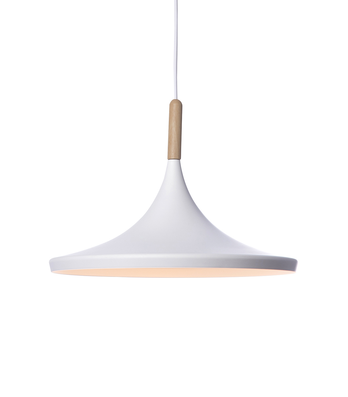 suspension en bois / liège blanc, d. 36 cm