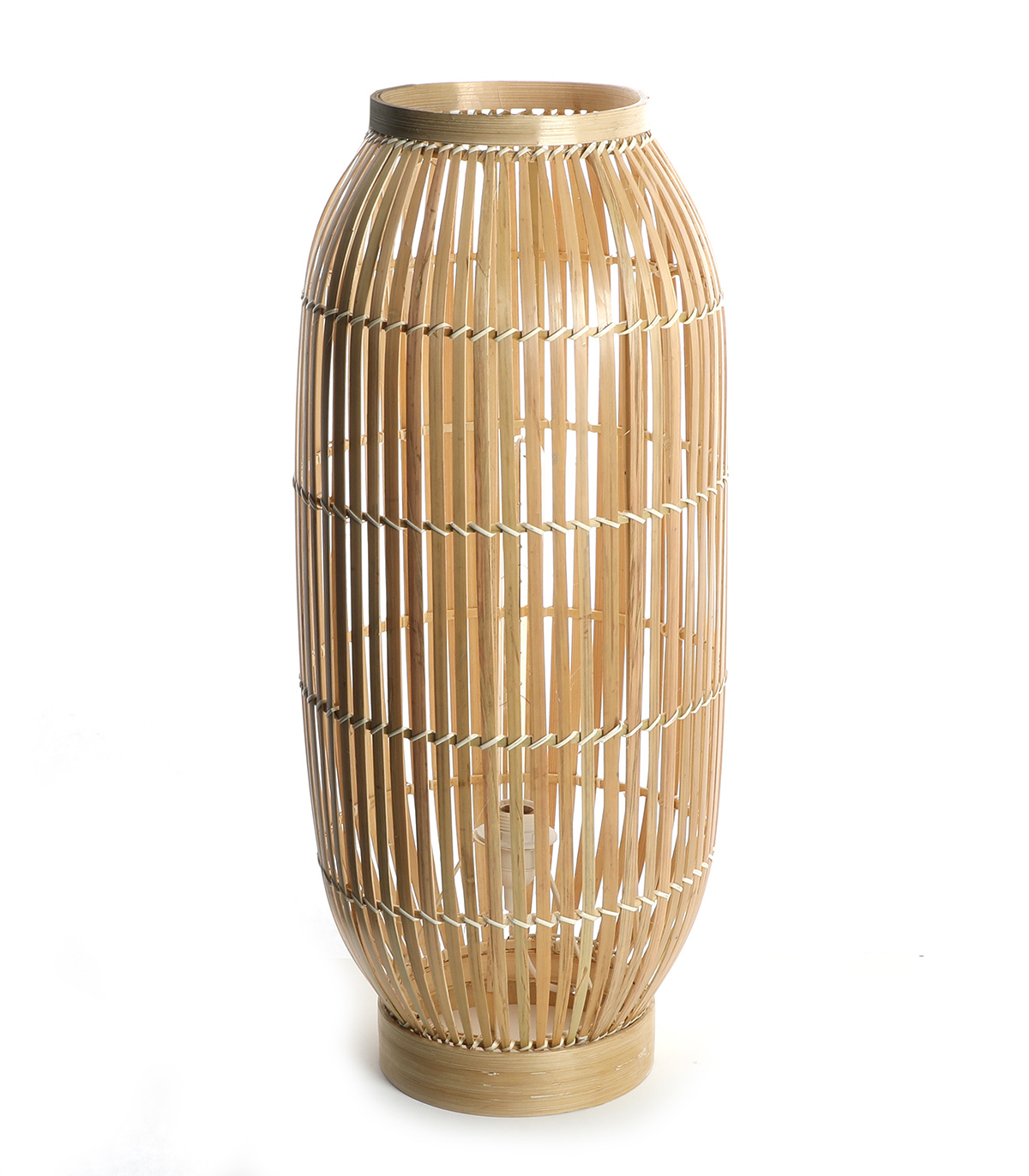 lampe en bambou naturel h.70 cm
