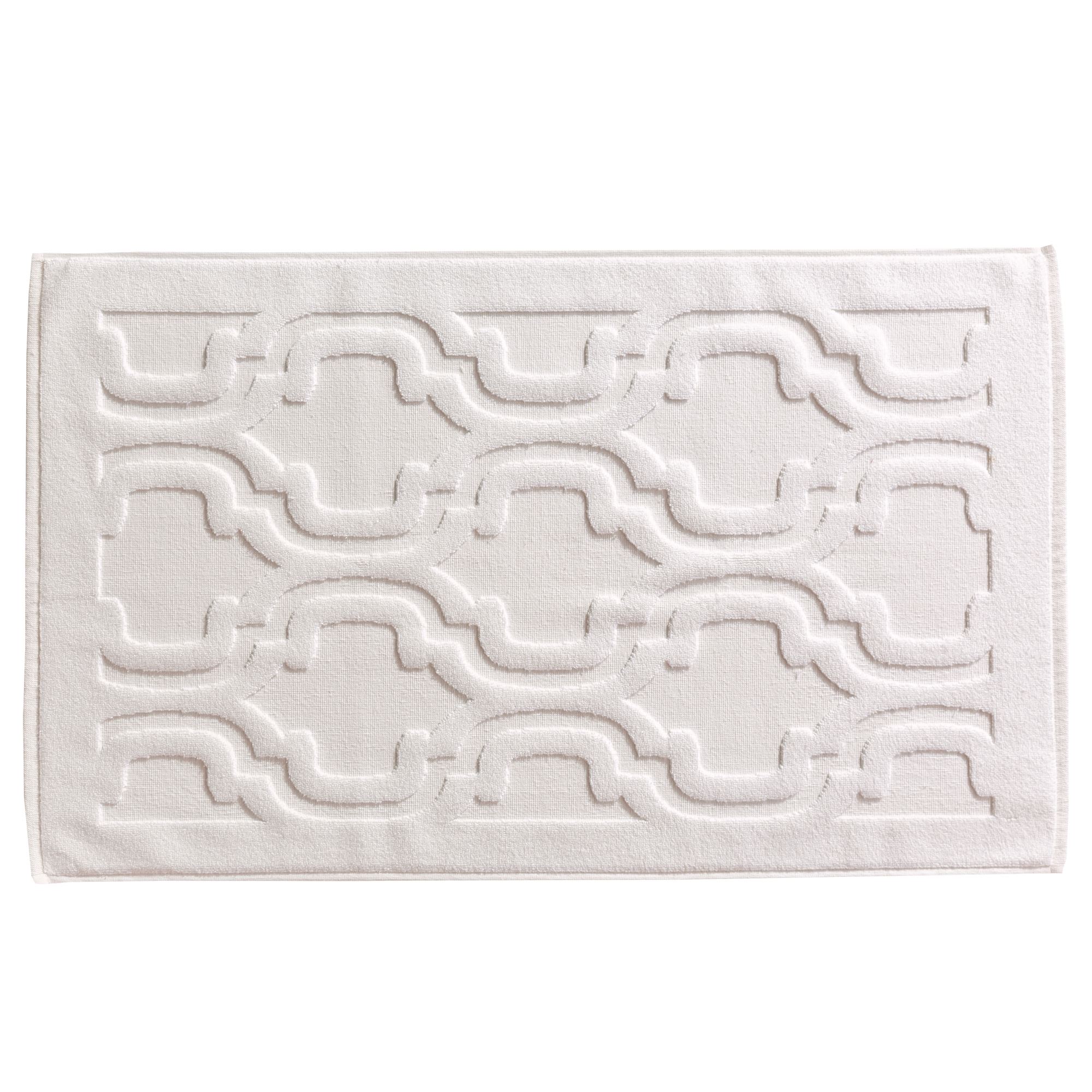 tapis de bain 60x120 blanc craie en coton 940 g/m²