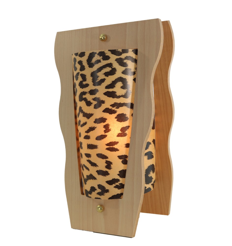 Lampe vase naturelle léopard