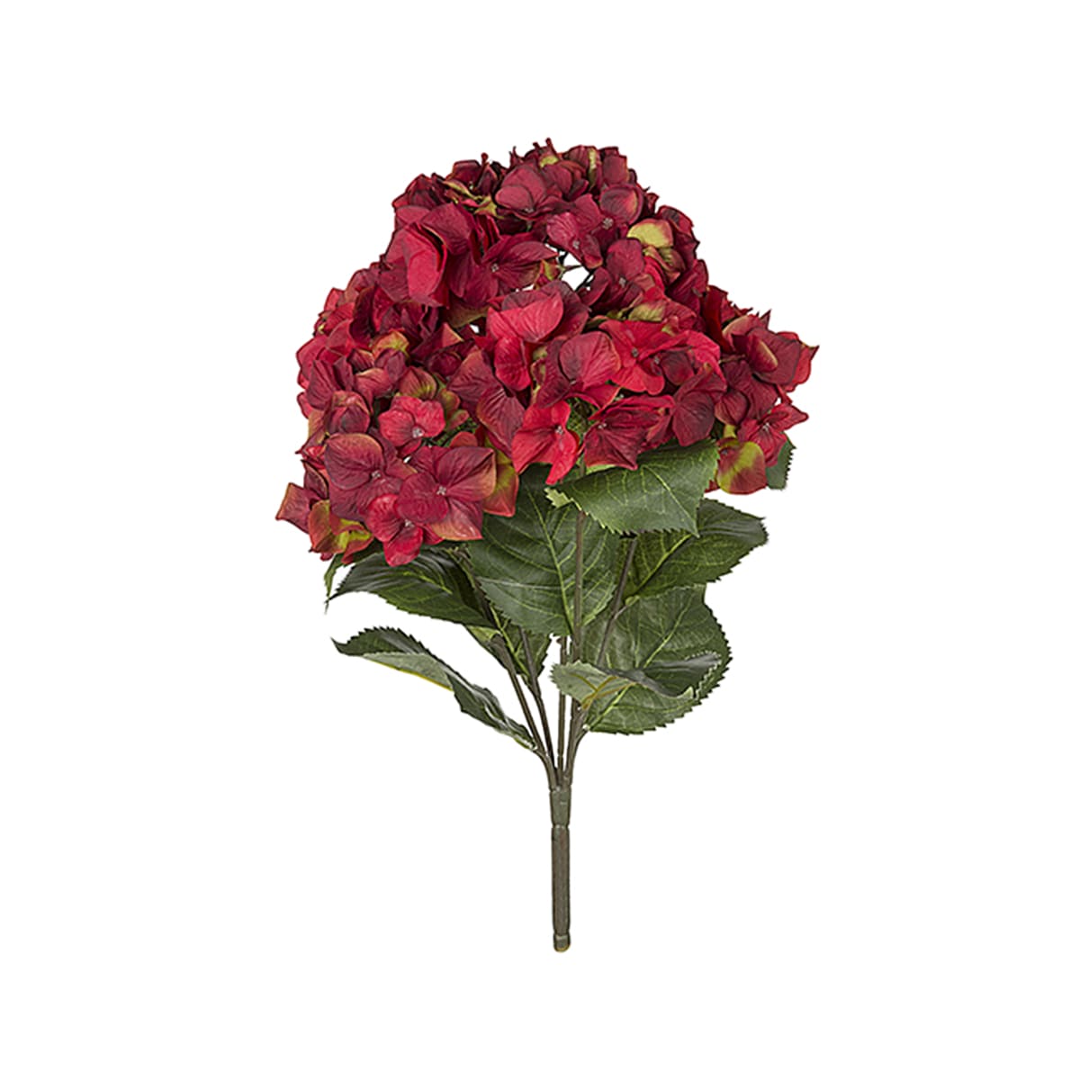 Hydrangea en branche artificielle rouge H48