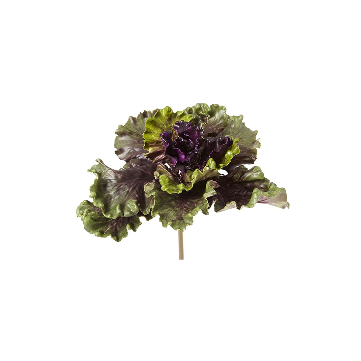 Feuillage de chou kale artificiel vert foncé H22