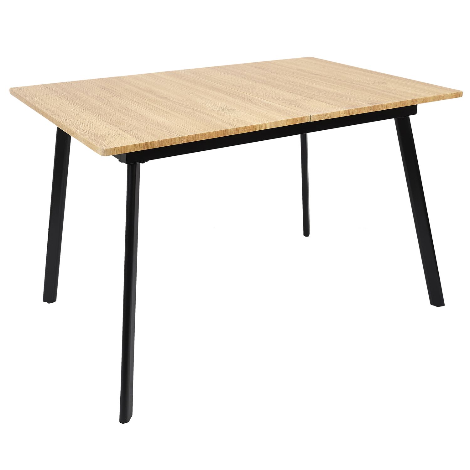 Table extensible en bois de hêtre et mdf pour 4 à 6 personnes marron
