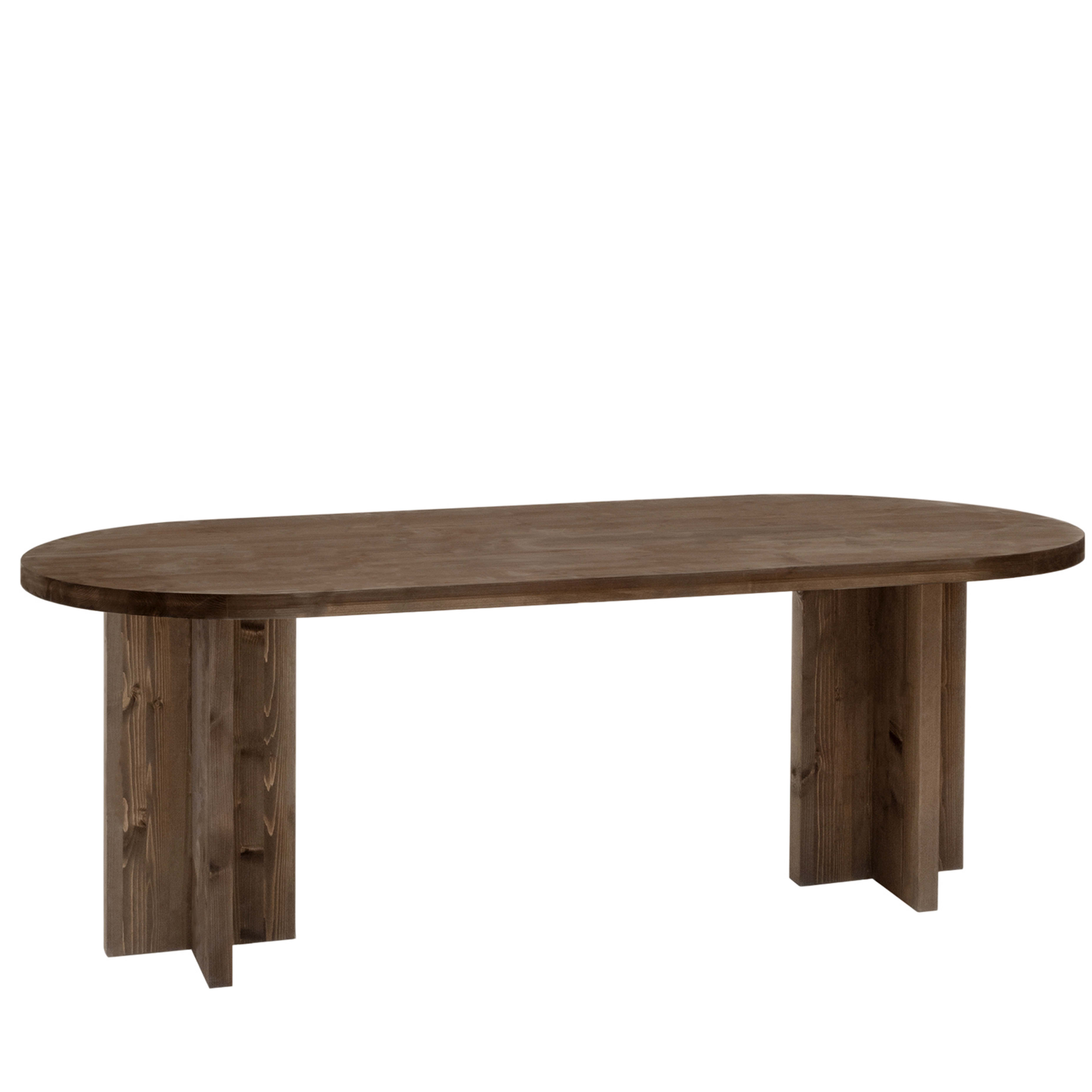 Table de salle à manger en bois couleur noyer 200cm