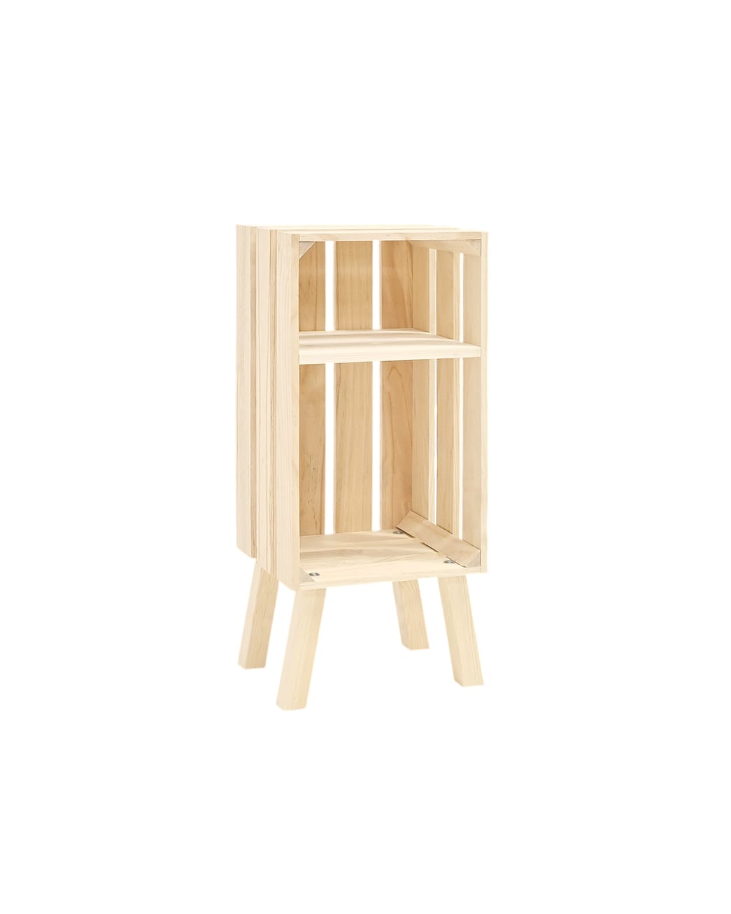 table de chevet en bois de pin verticale naturelle 25,5x66cm