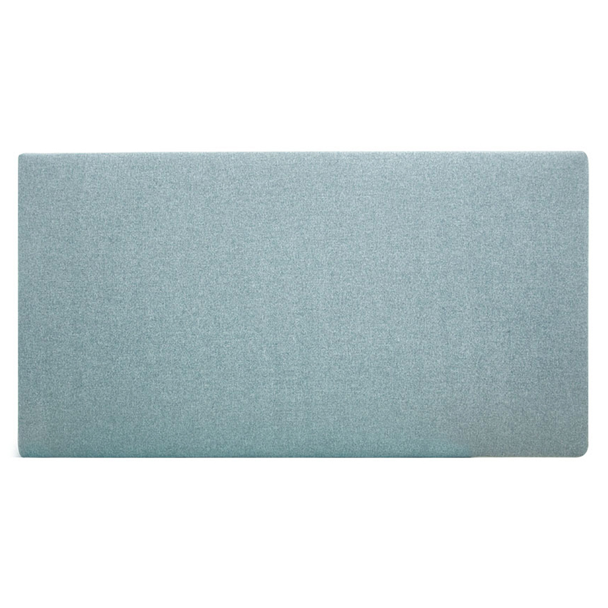 Tête de lit polyester lisse couleur bleu-verte 90x80cm