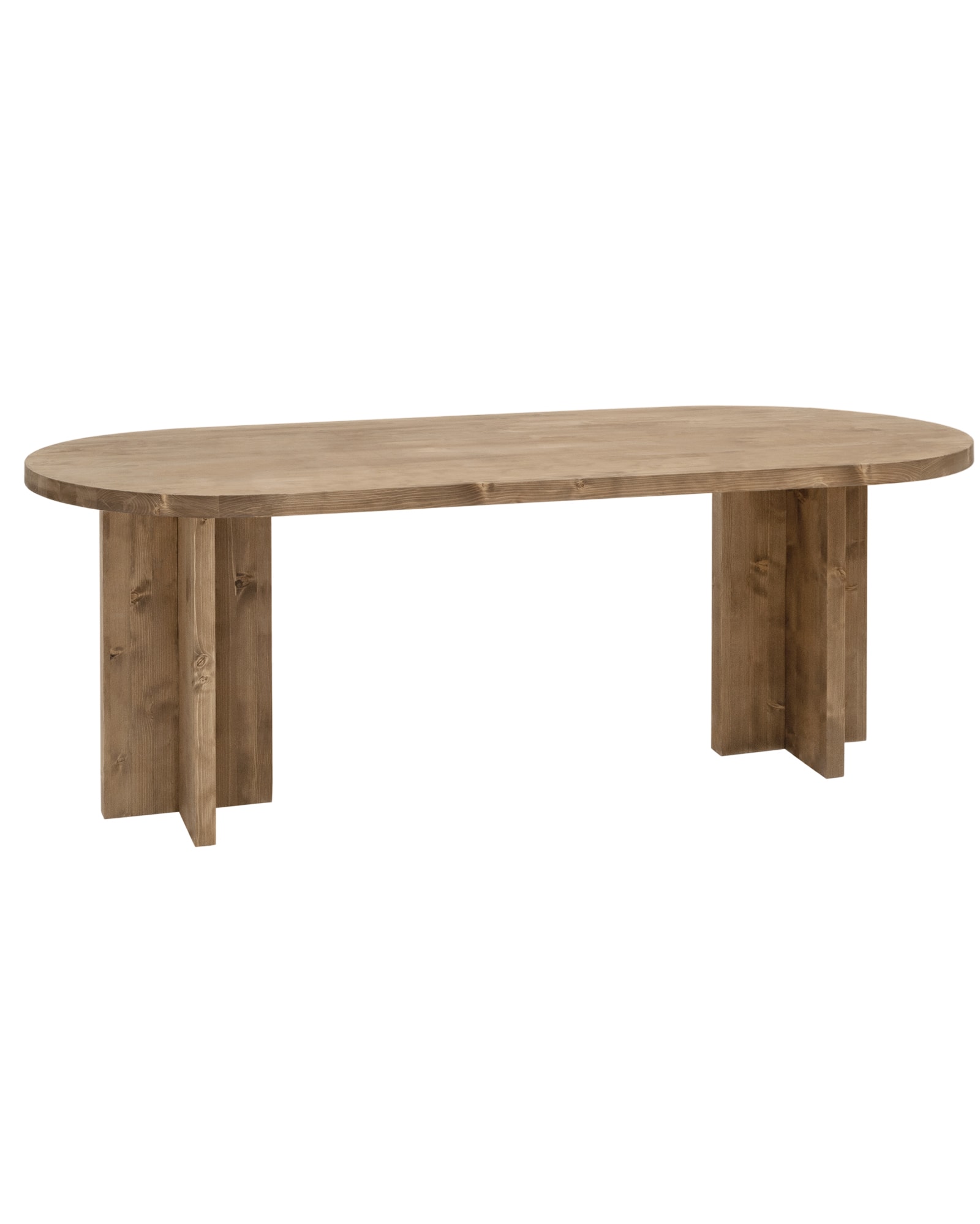 Table de salle à manger en bois couleur marron vieilli 160cm Table de salle à manger en bois couleur marron vieilli 160cm
