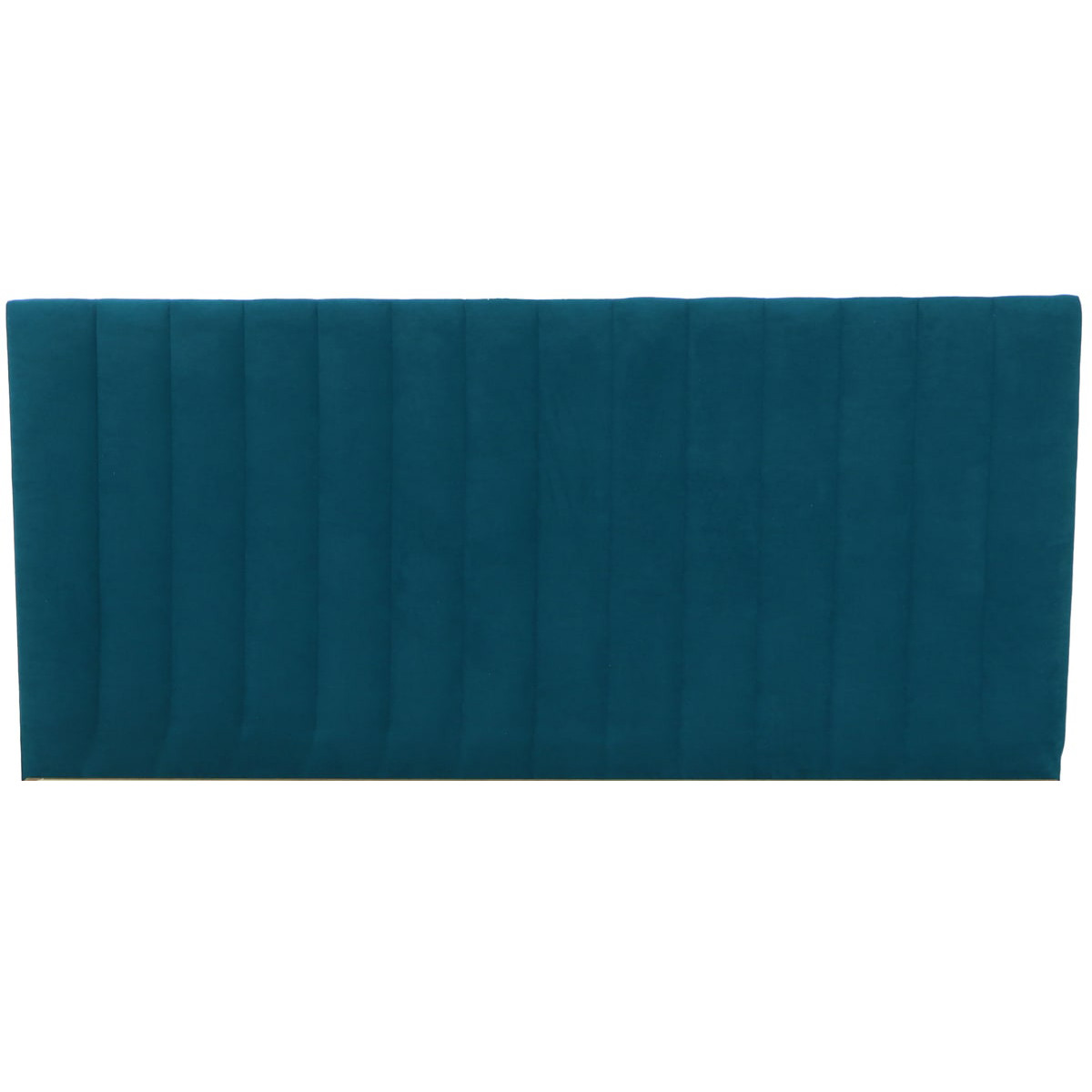 Tête de lit matelassé en velours bleu 160 cm
