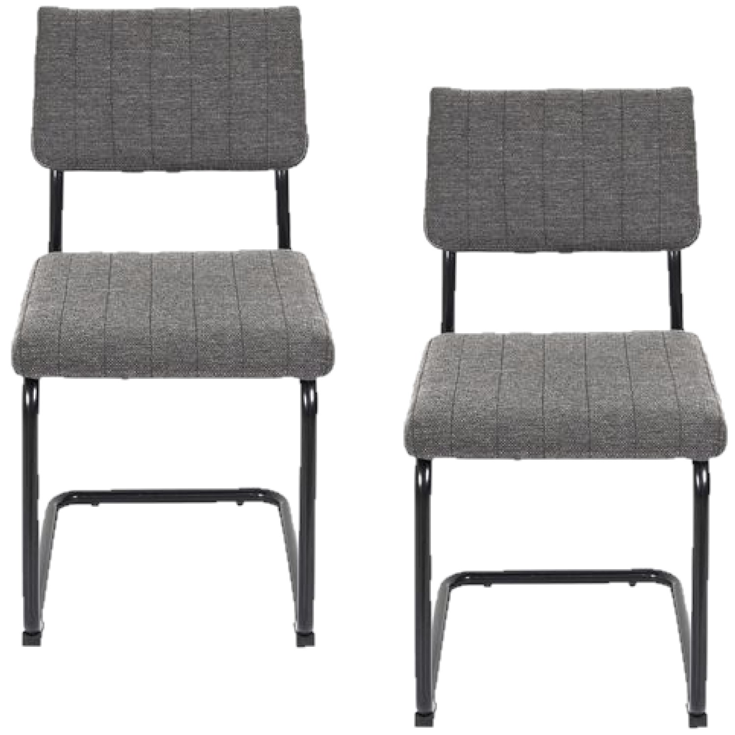 Lot de 2 chaises gris foncé