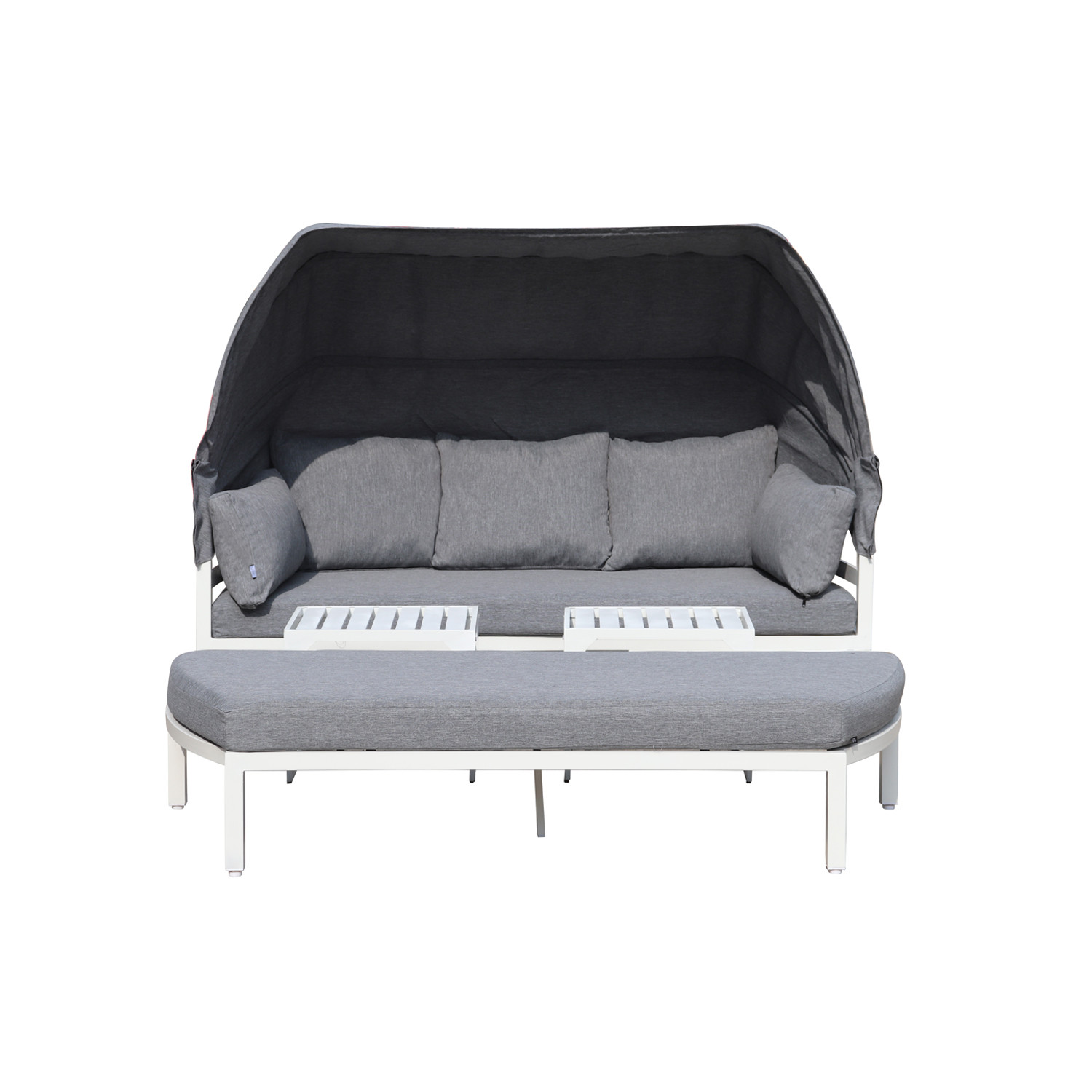 Salon de jardin aluminium convertible en lit, 6 places Salon de jardin aluminium convertible en lit, 6 places